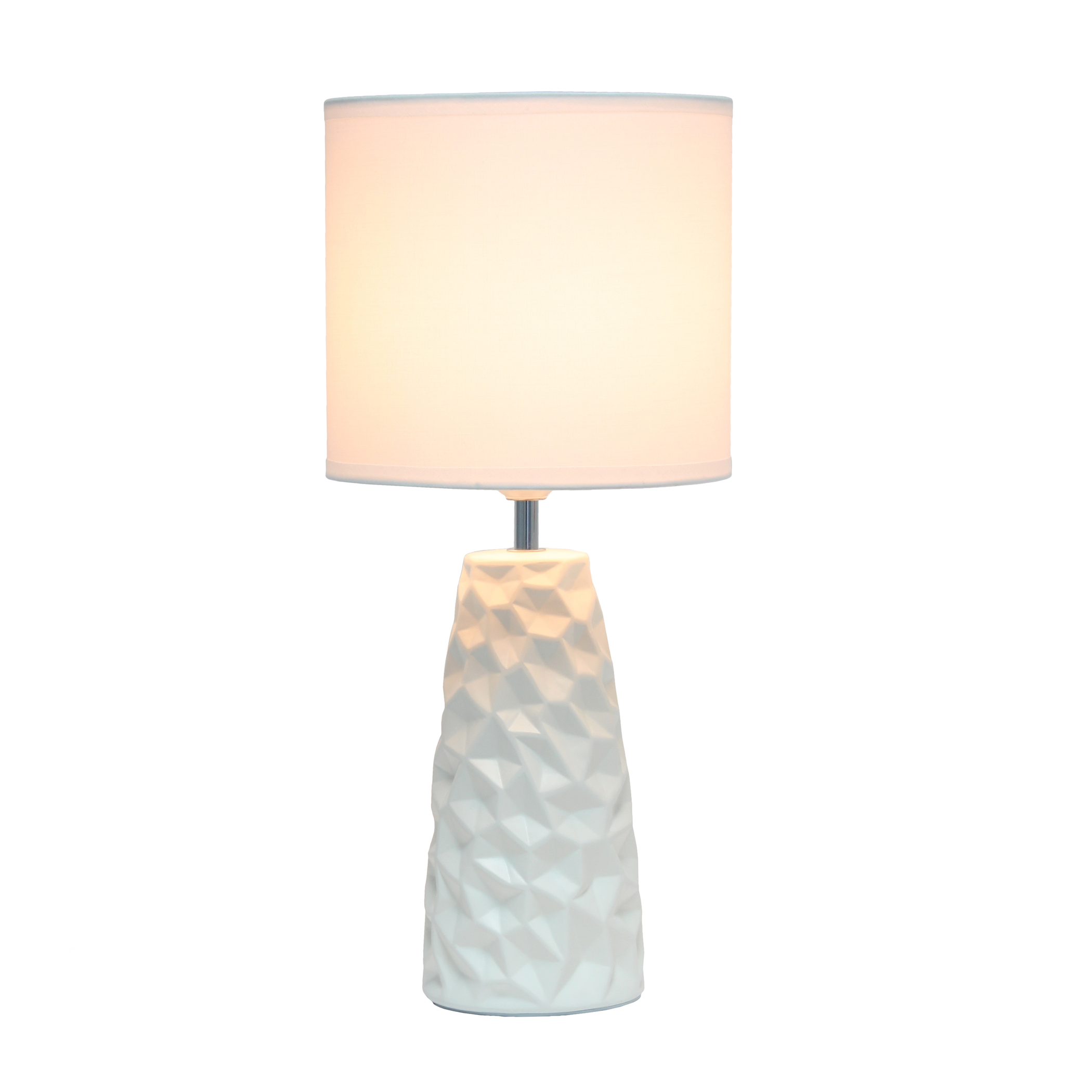 Table Lamp Illuminate Space Ceramic Base Fabric Shade Variety of Colors Suitable for Living Room Bedroom Office
