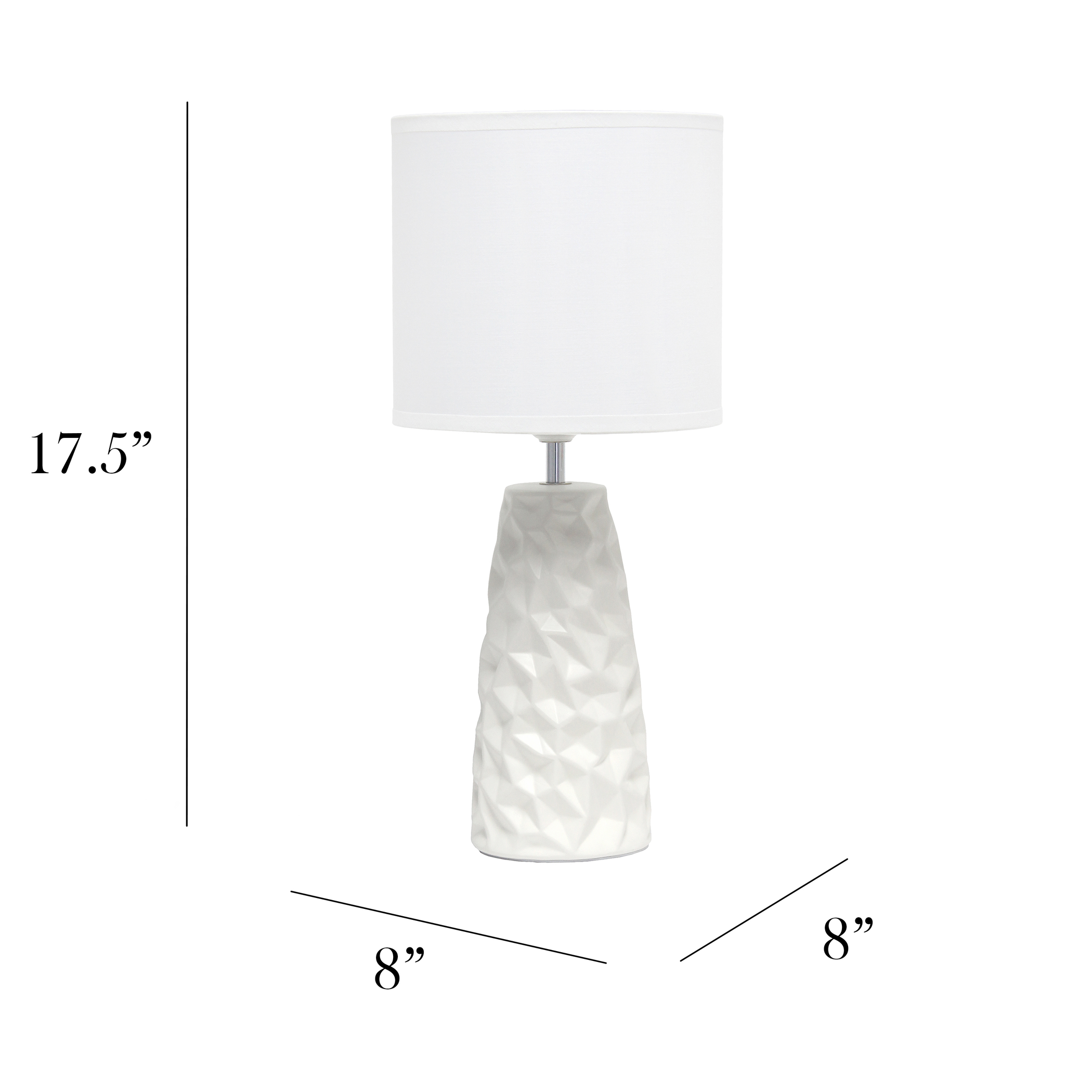 Table Lamp Illuminate Space Ceramic Base Fabric Shade Variety of Colors Suitable for Living Room Bedroom Office