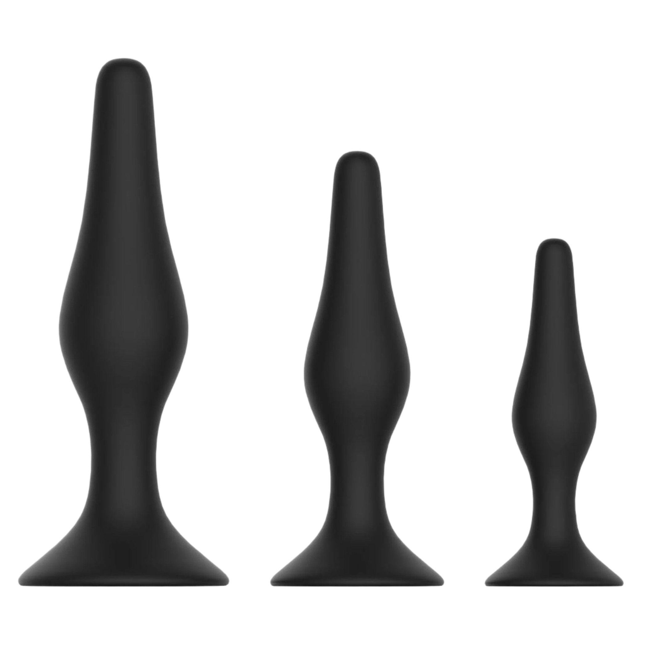 Level Up II Anal Trainers 3-Piece Silicone Suction Set
