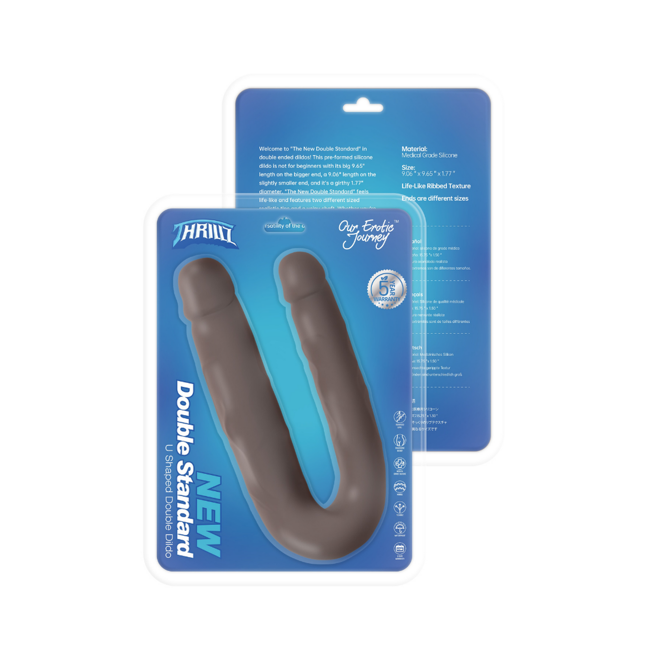 Double Standard U-Shaped Dildo | Shared-Pleasure Design