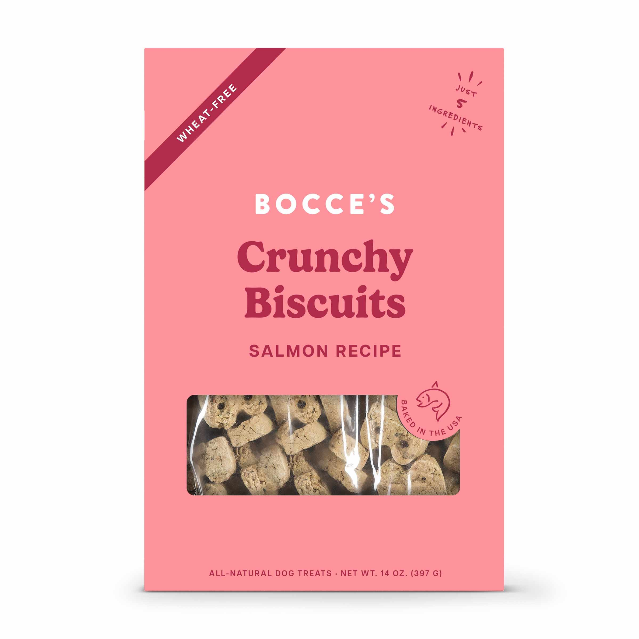 Bocce's Bakery Salmon Biscuit Boxes Dog Treats 14oz Image 1