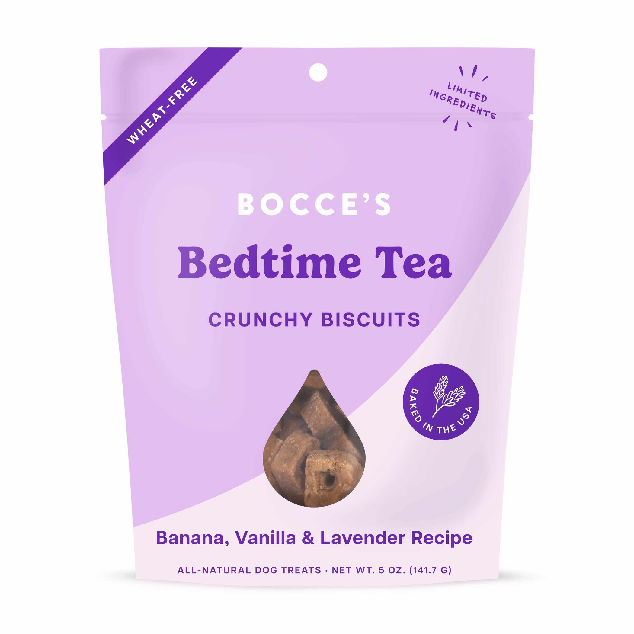 Bocce's Bakery Bedtime Tea Biscuit Dog Treats 5oz Image 1