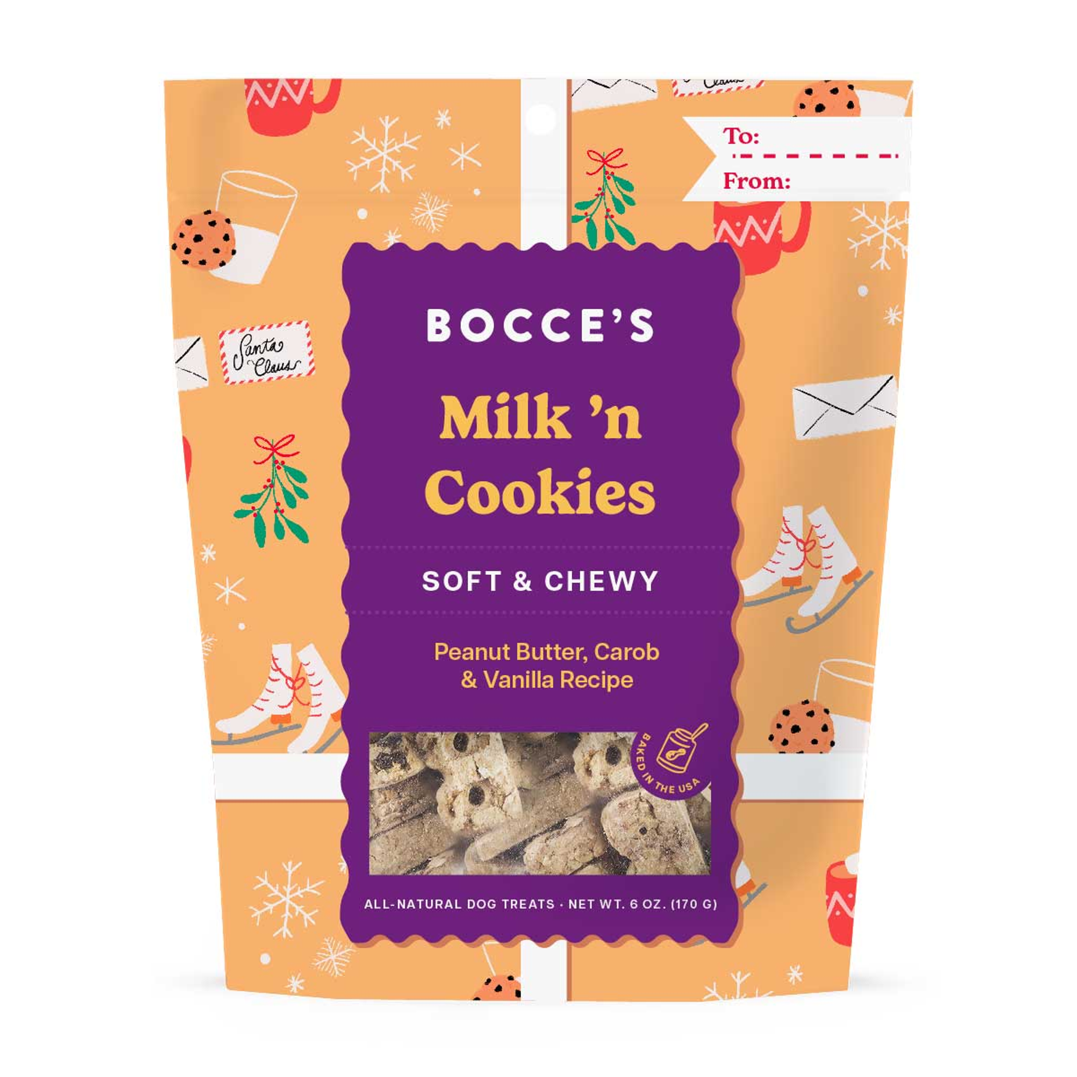 Bocce's Bakery Milk n Cookies Soft & Chewy Dog Treats Image 1