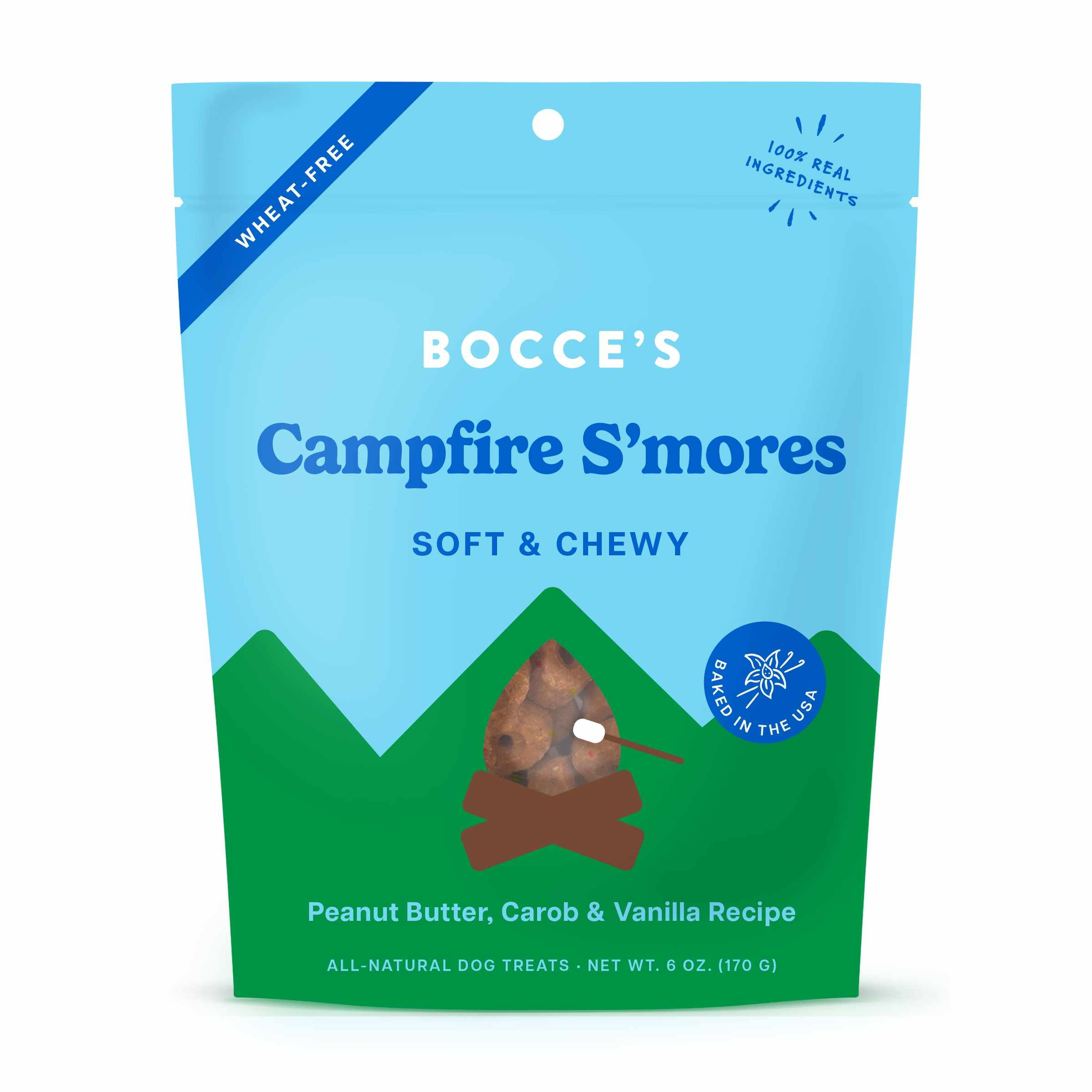 Bocce's Bakery Campfire S'mores Soft & Chewy Dog Treats 6oz Image 1