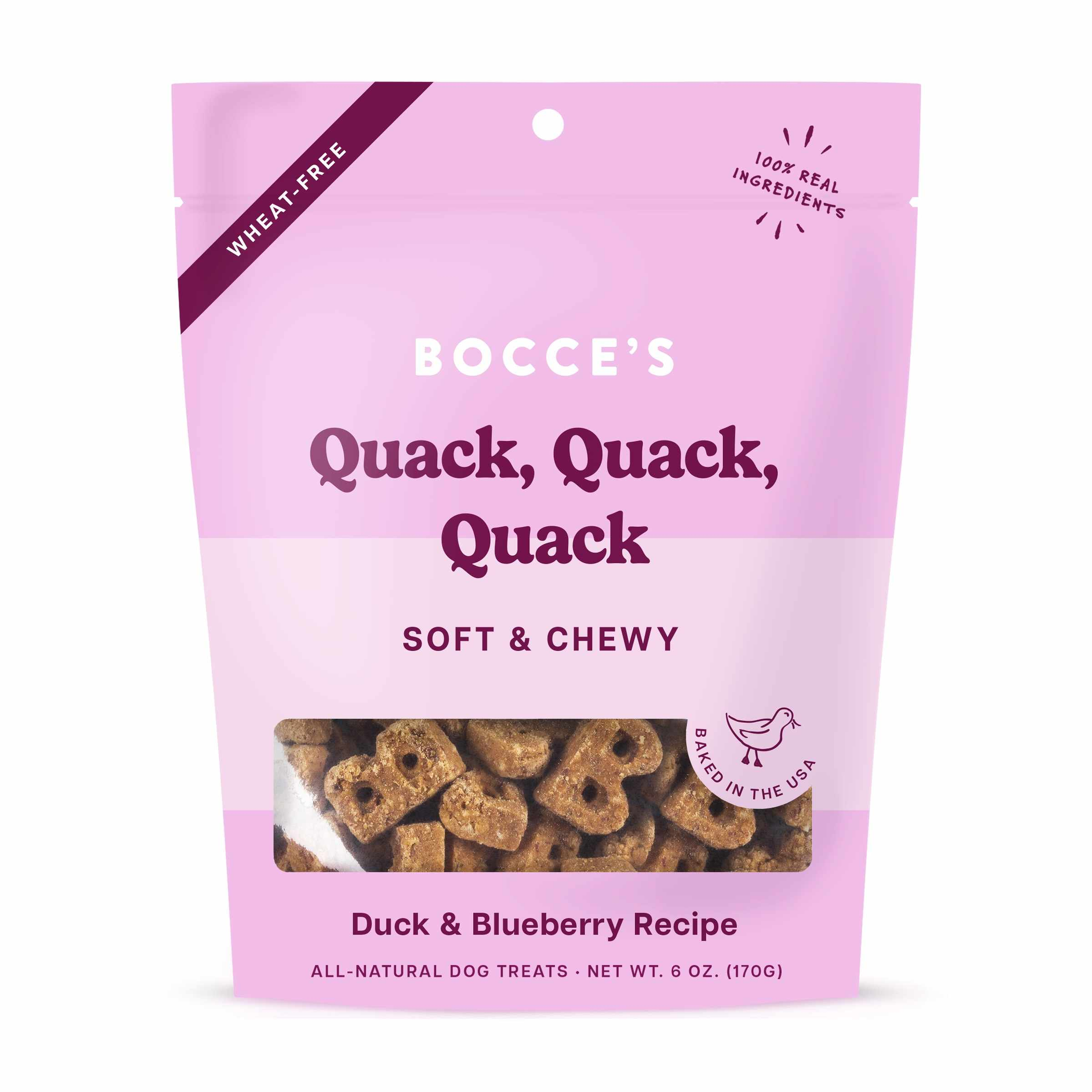 Bocce's Bakery Quack Quack Quack Soft & Chewy Dog Treats 6oz Image 1