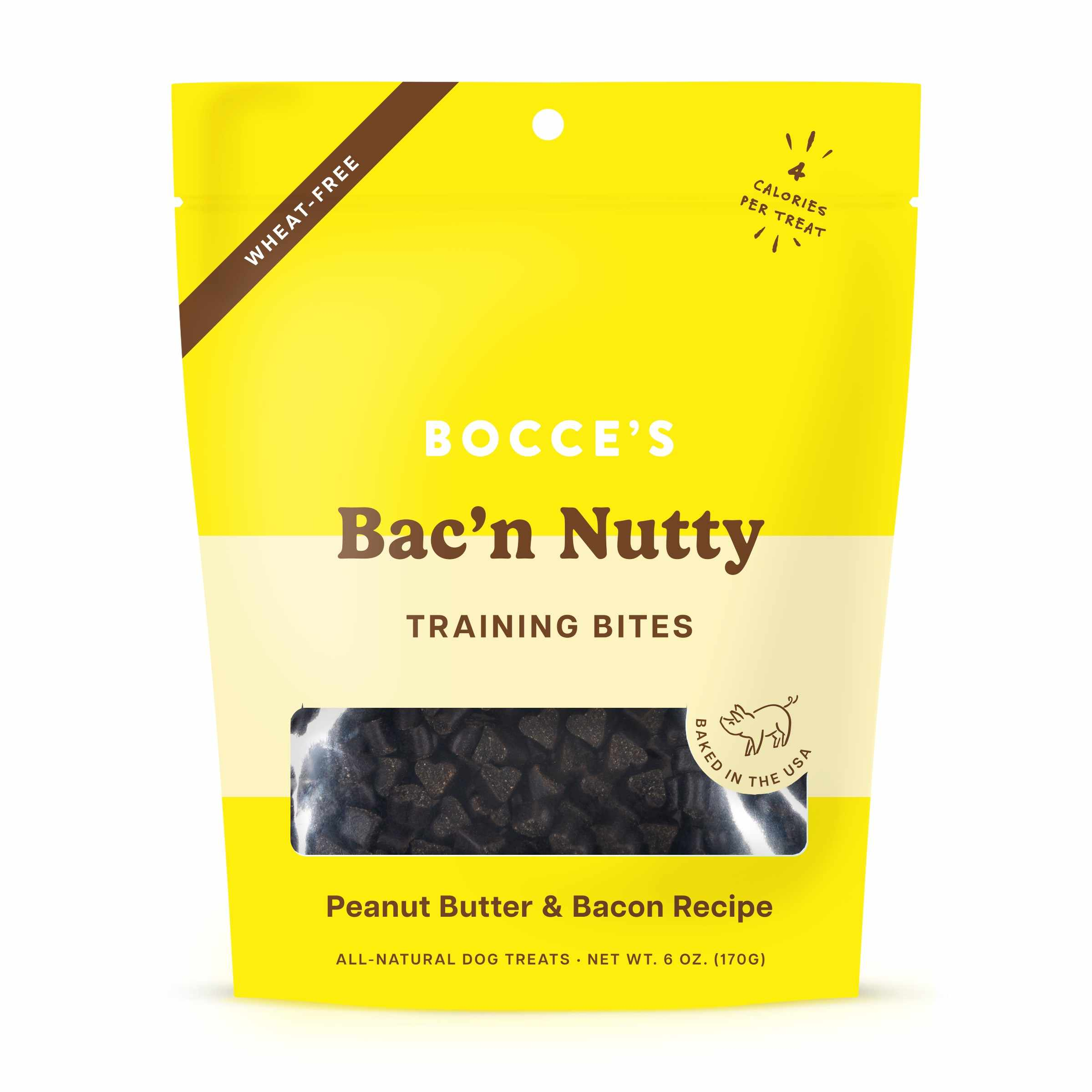 Bocce's Bakery Bac'N Nutty Training Bites Dog Treats 6oz Image 1