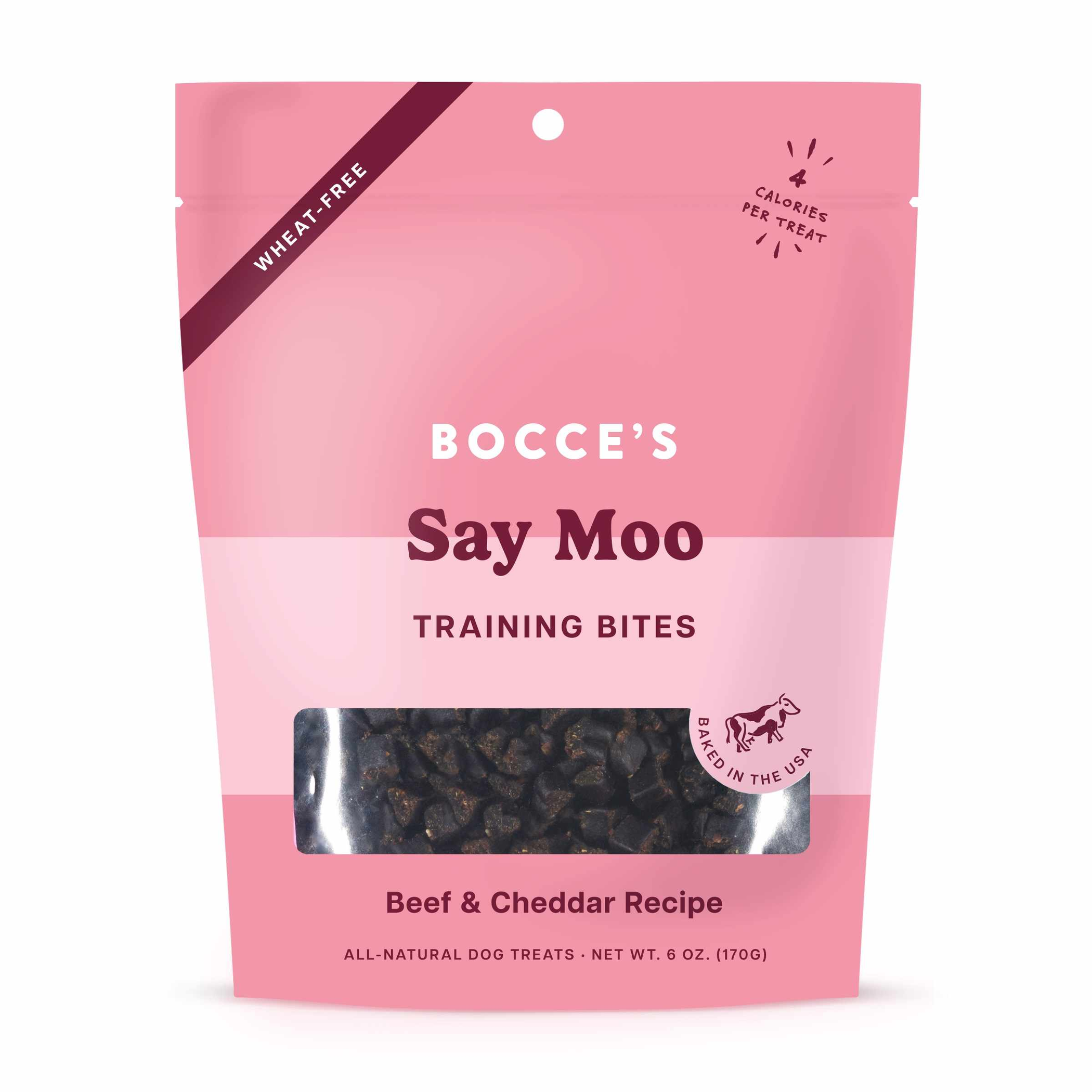 Bocce's Bakery Say MOOOO Training Bites Dog Treats 6oz Image 1