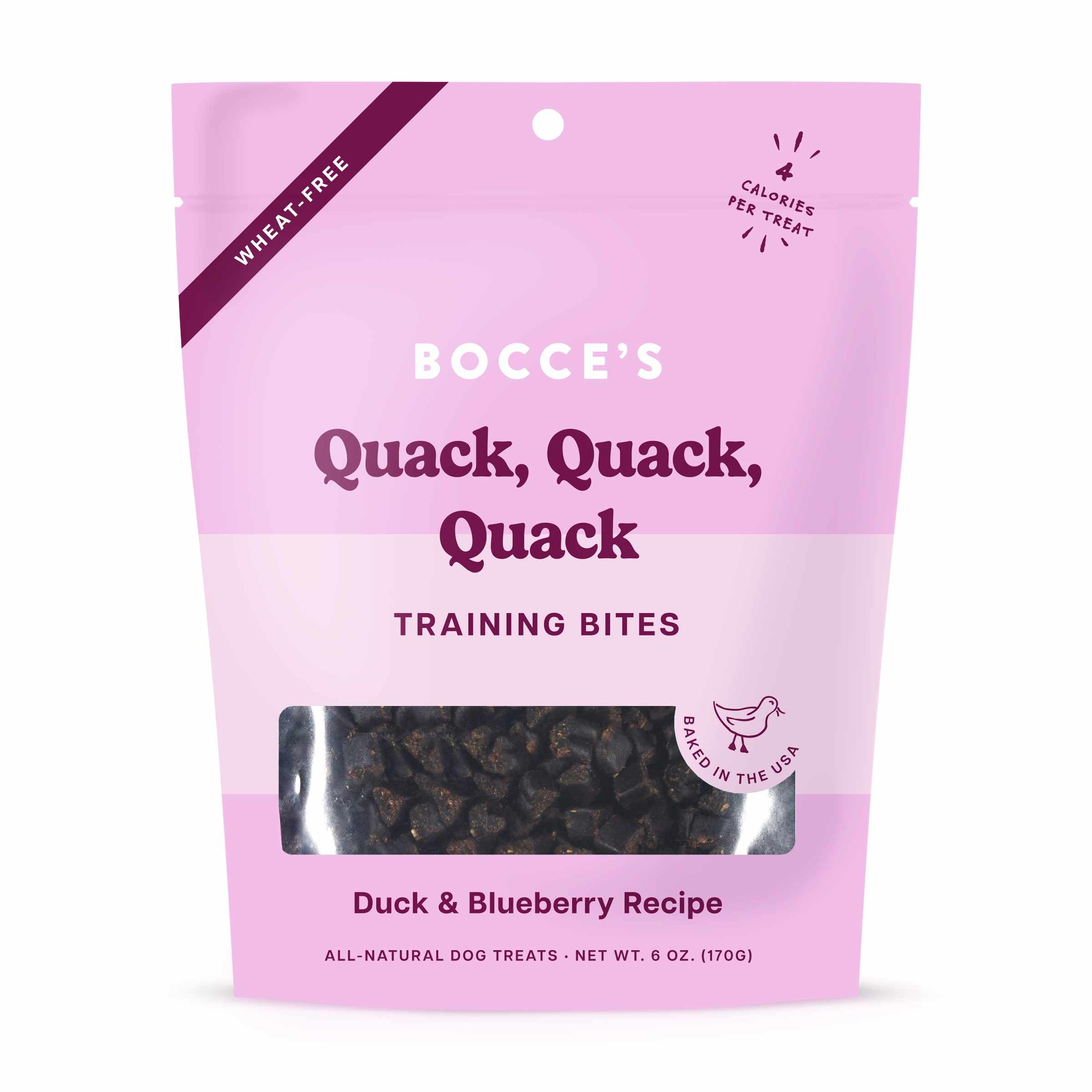 Bocce's Bakery Quack Quack Quack Training Bites Dog Treats 6oz Image 1