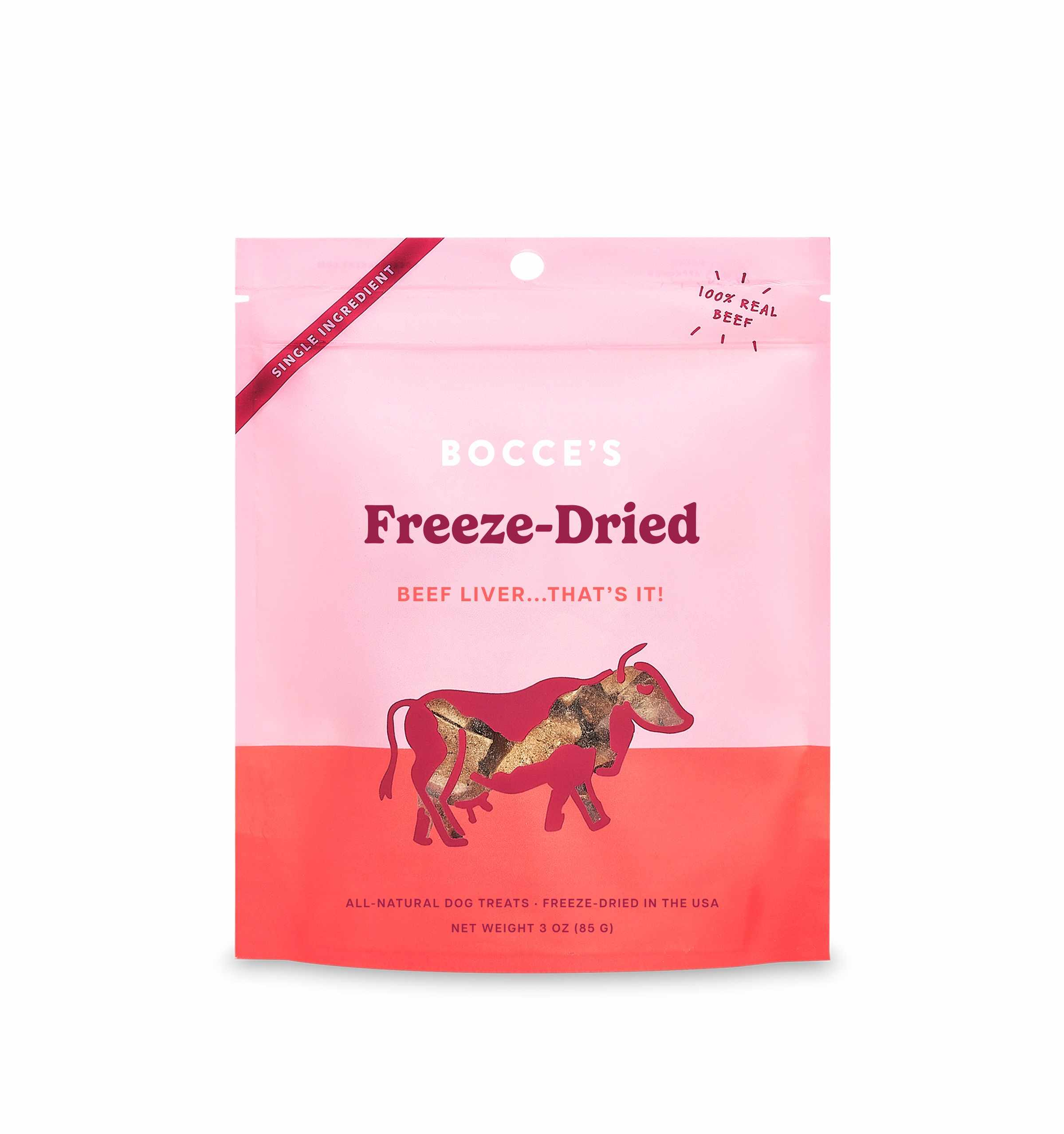 Bocce's Bakery Beef Liver Freeze Dried Treats 3oz Image 1
