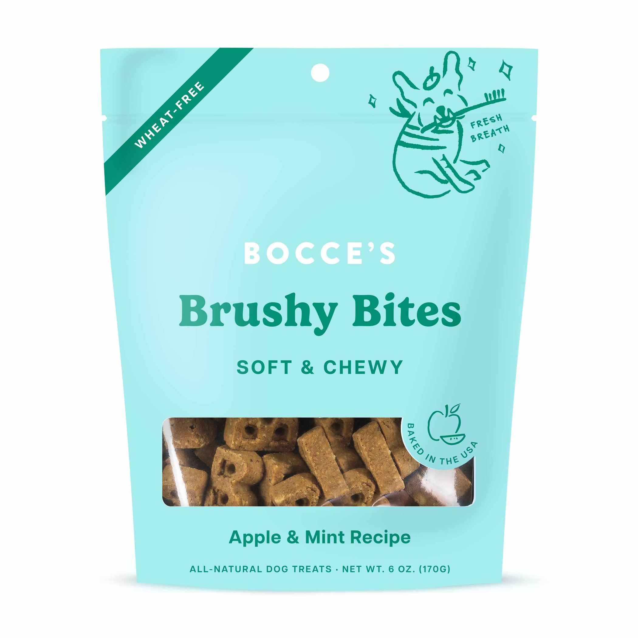 Bocce's Bakery Dailies Brushy Bites Soft & Chewy Dog Treats 6oz Image 1