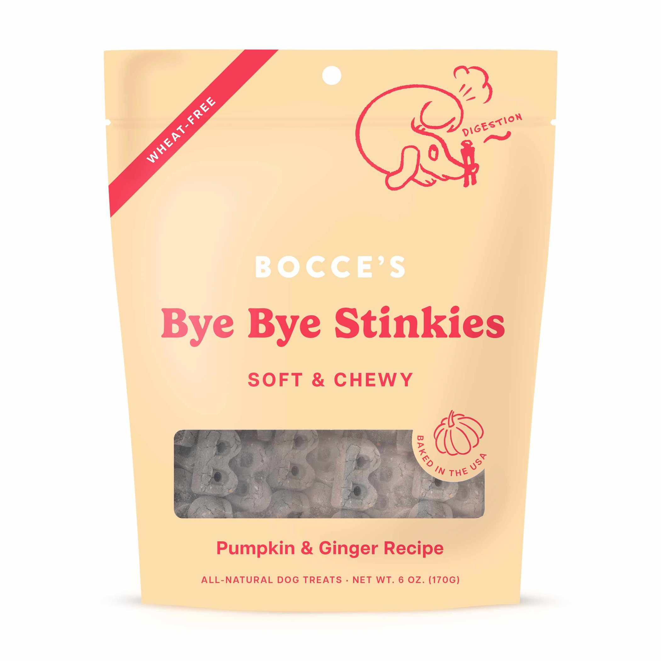 Bocce's Bakery Dailies Bye Bye Stinkies Soft & Chewy Dog Treats 6oz Image 1