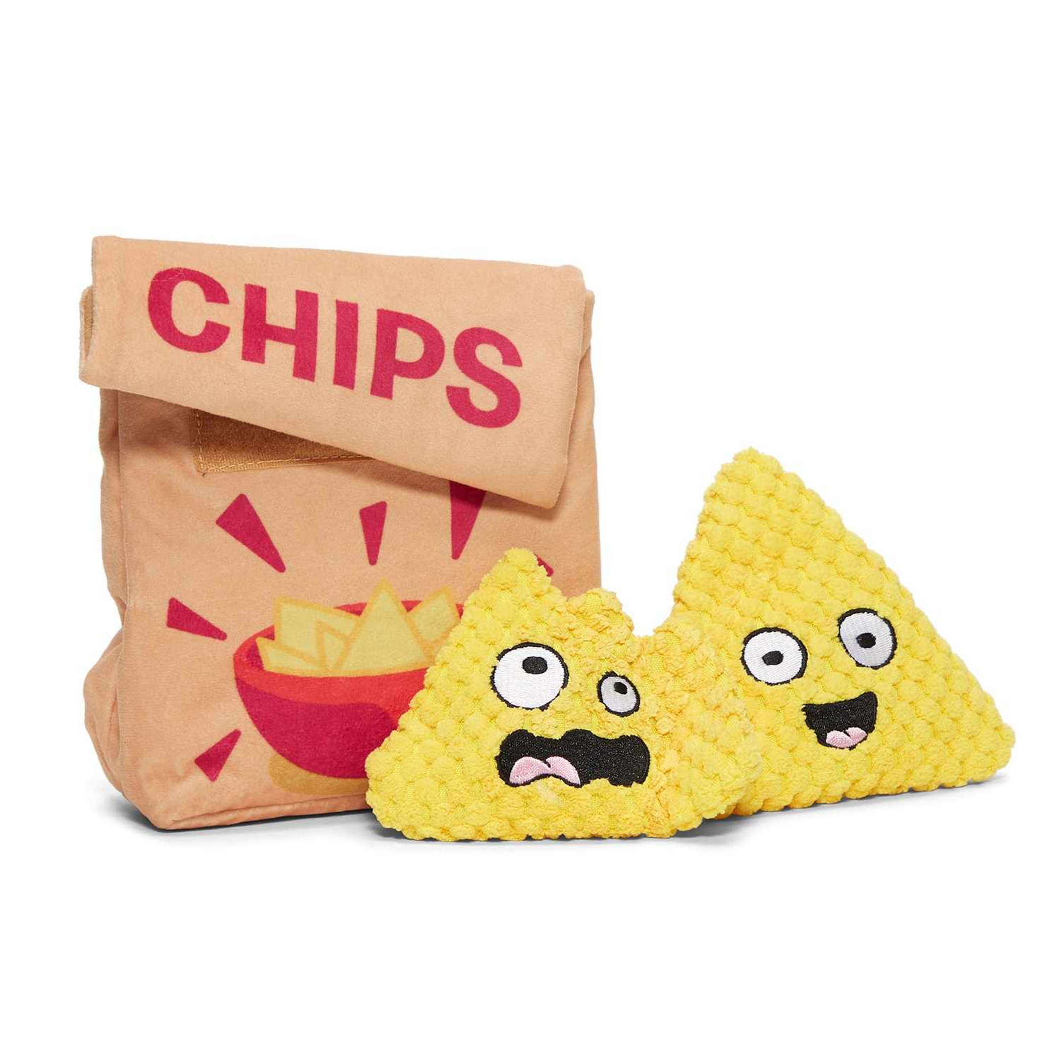 BARK A-Maize-ing Corn Chips Tortilla Chip Plush Dog Toy Small Image 1
