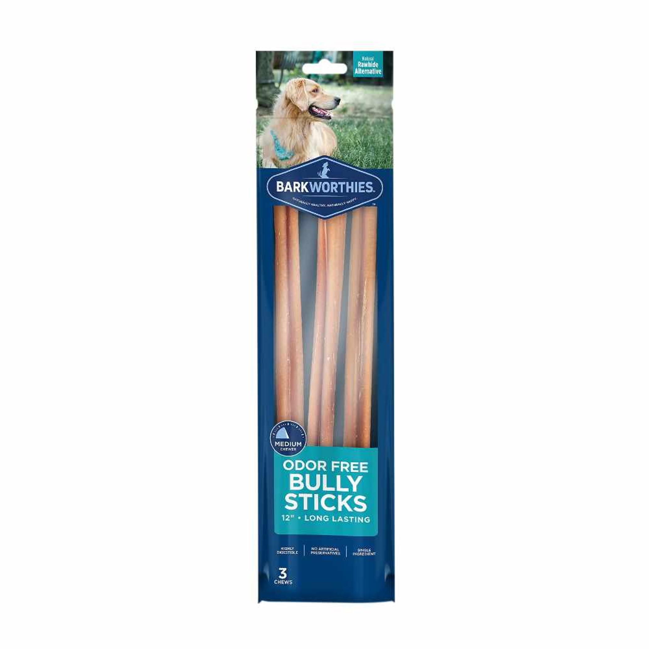 Barkworthies Bully Stick - Odor Free Image 1