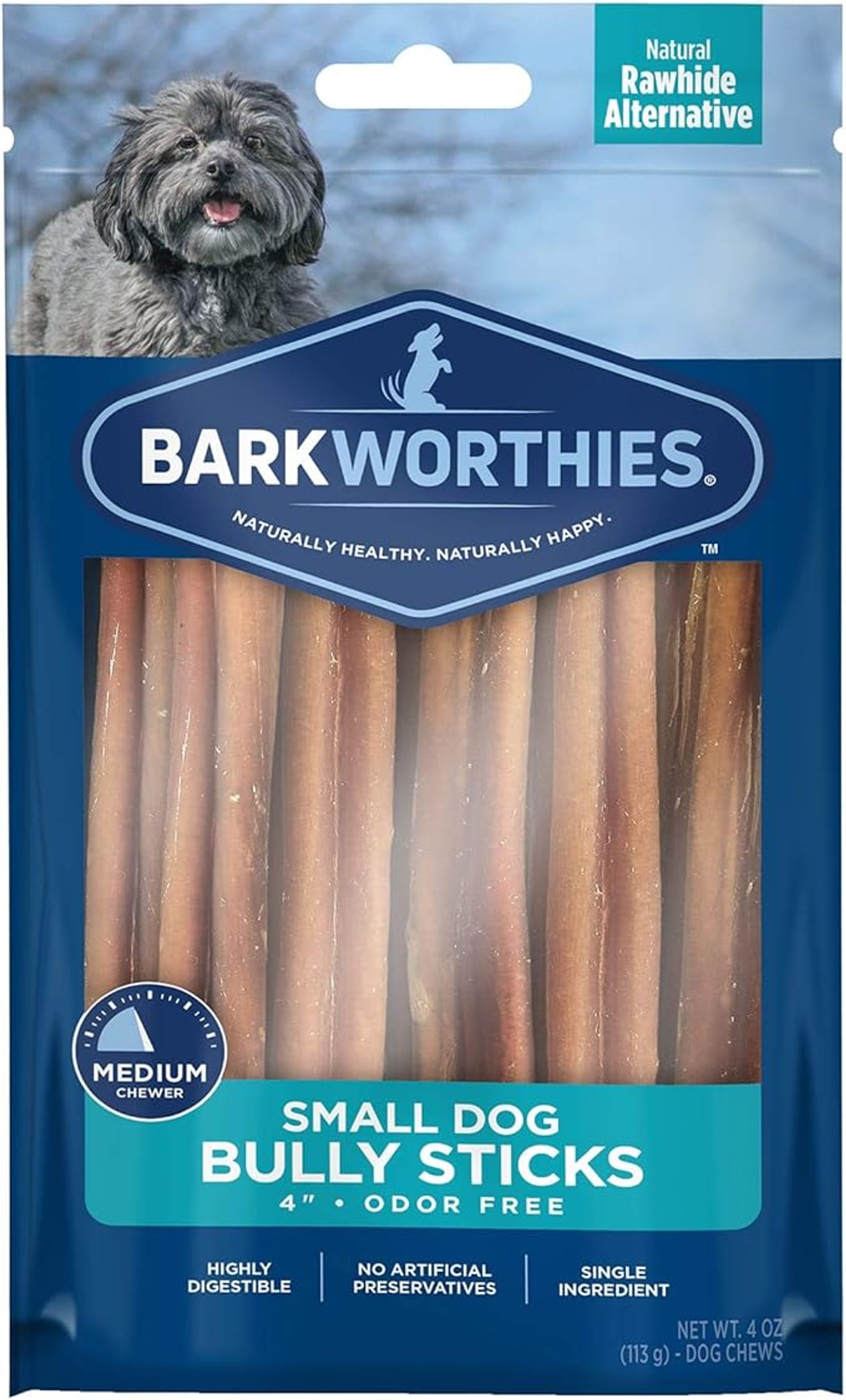 Barkworthies Bully Stick- Odor Free Image 1