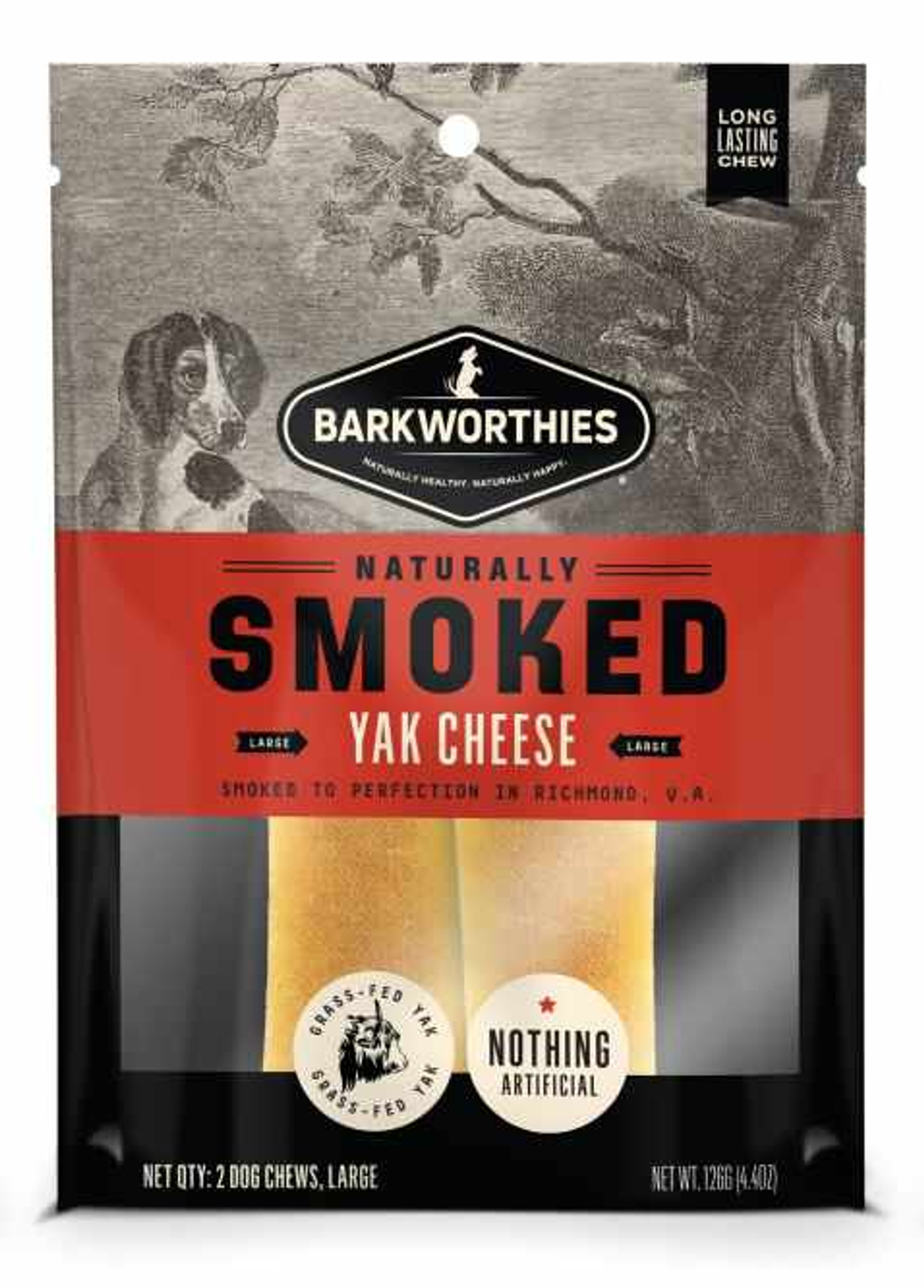 Barkworthies Smoked Yak Cheese - Large 2pk Image 1