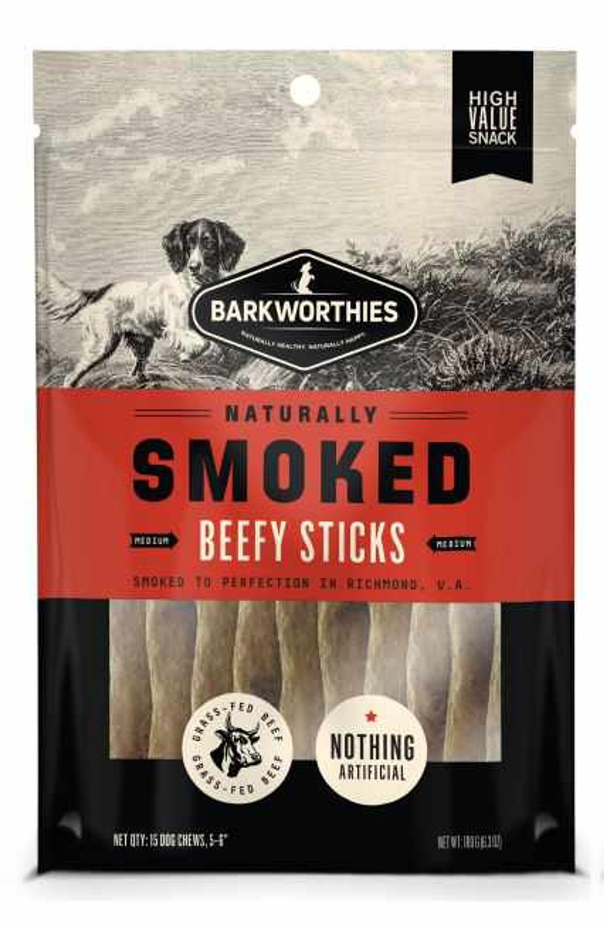 Barkworthies Smoked Beef Stick 15pk Image 1