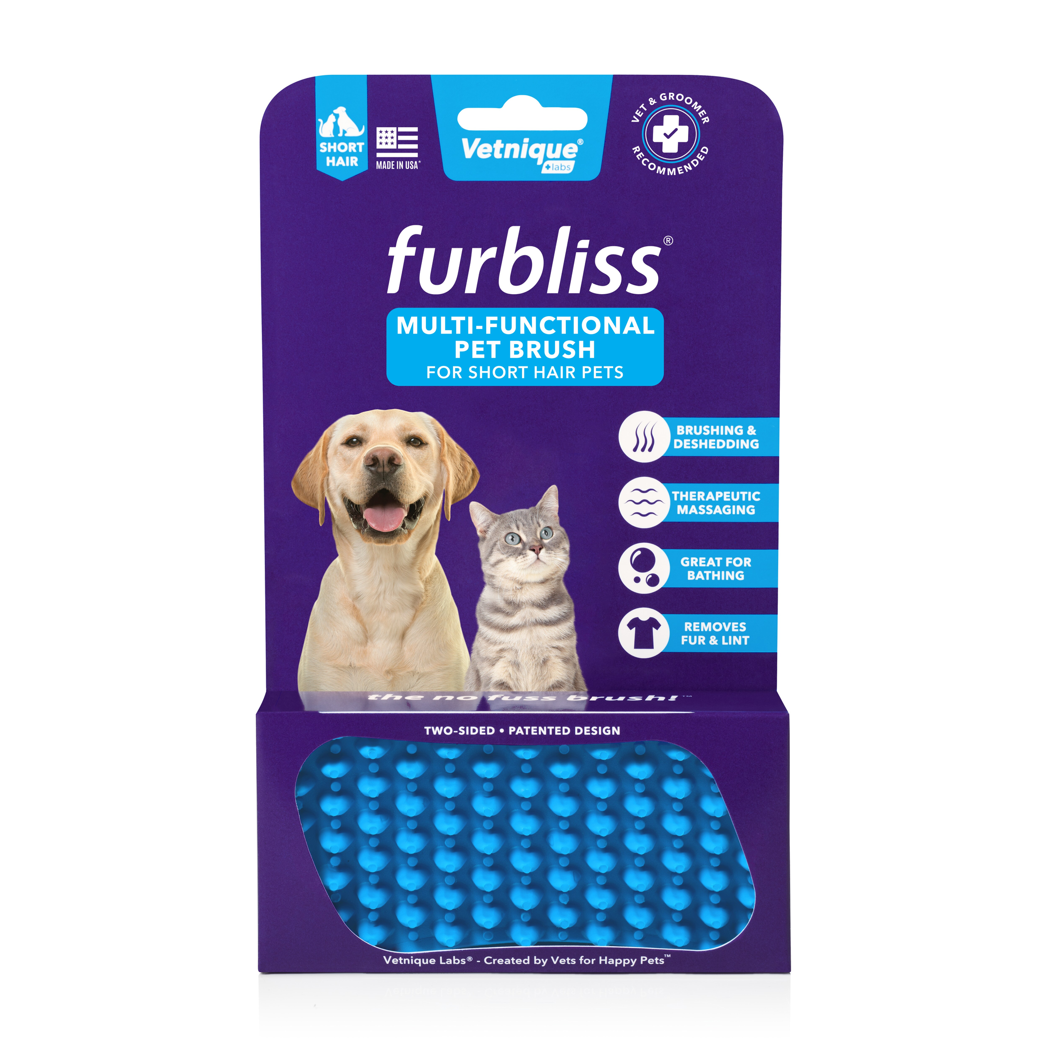 Furbliss Blue Brush Short Hair SM Image 1