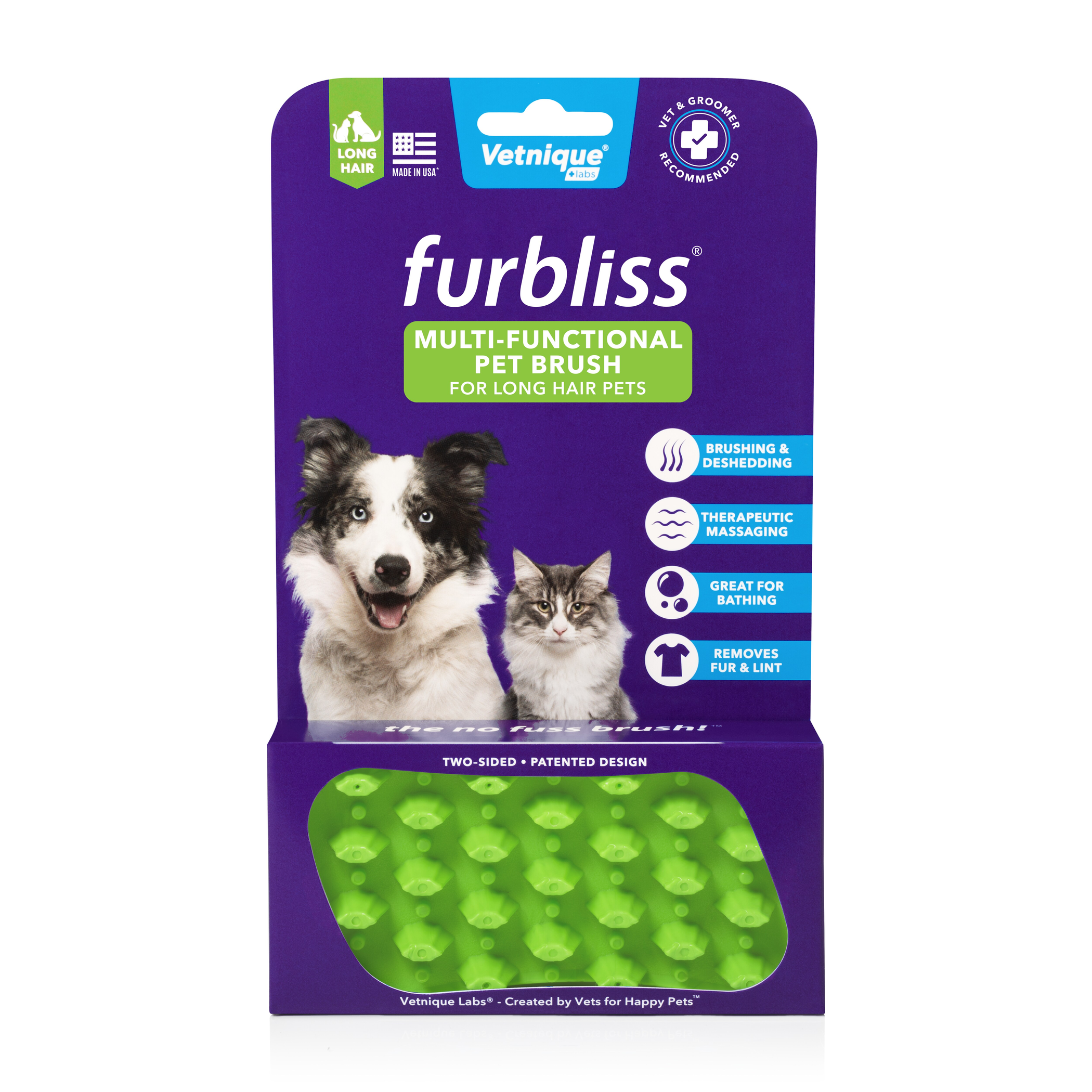 Furbliss Green Brush Long Hair SM Image 1