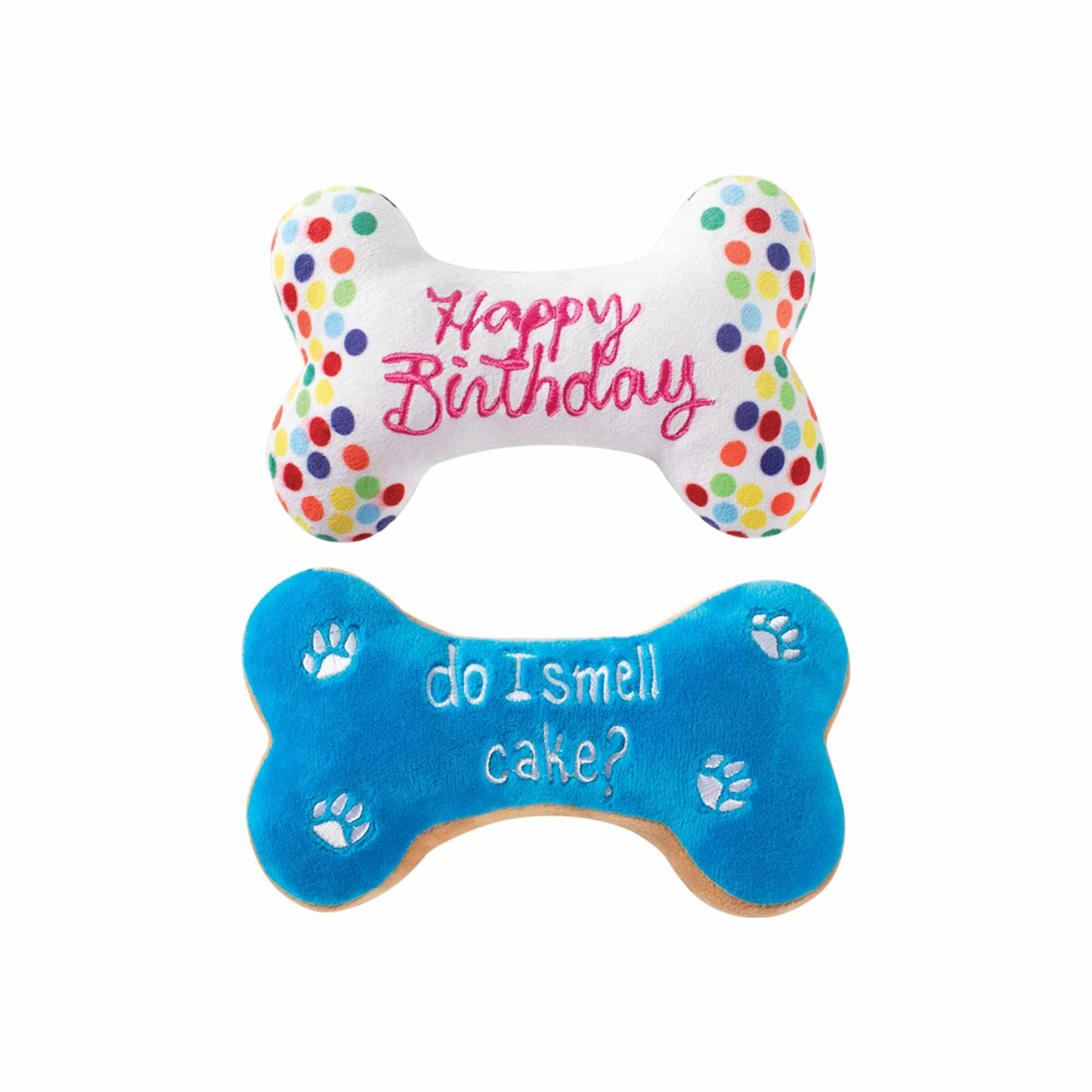 PetShop by Fringe Studio Birthday Bone Cookies Plush Dog Toy Image 1