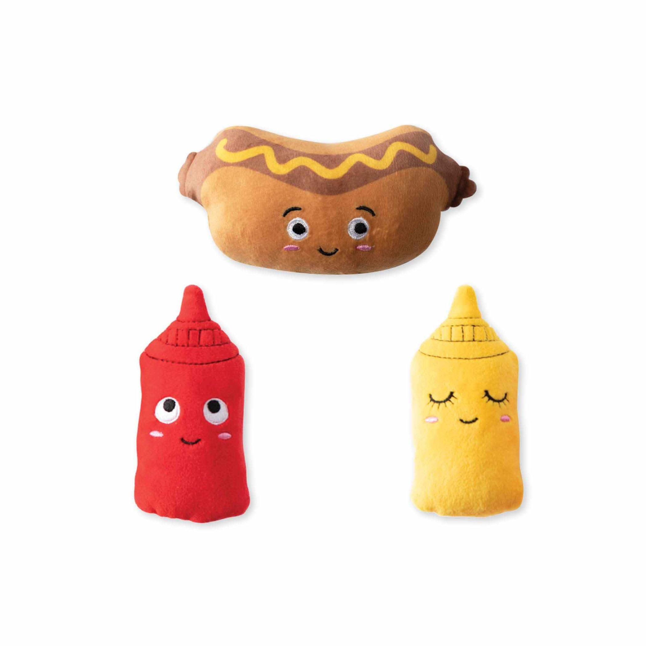 Wagsdale Let's Be Frank 3pc Small Dog Toy Set Image 1