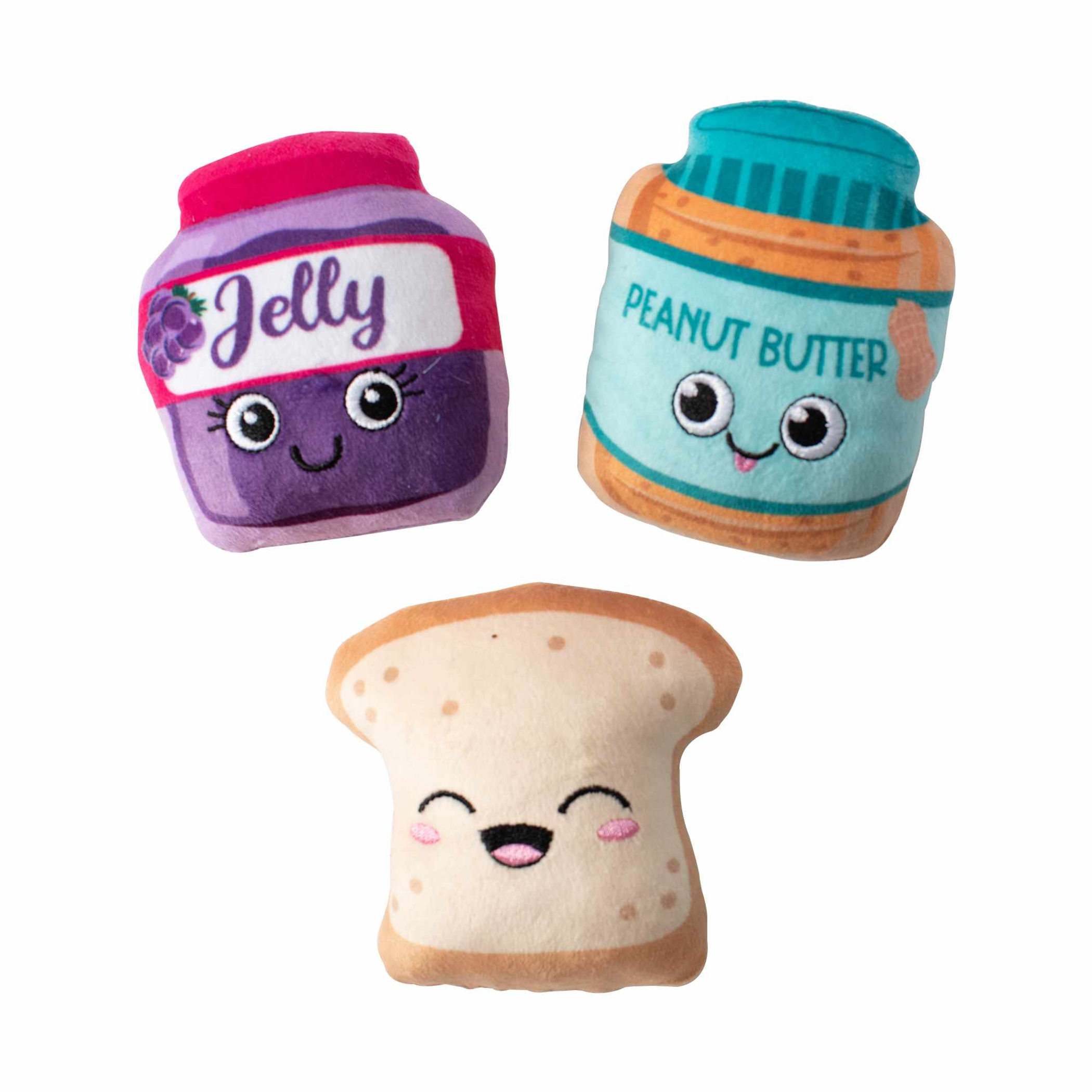 PetShop by Fringe Studio Sticky Situation Plush Dog Toy Set Small 3pc Image 1
