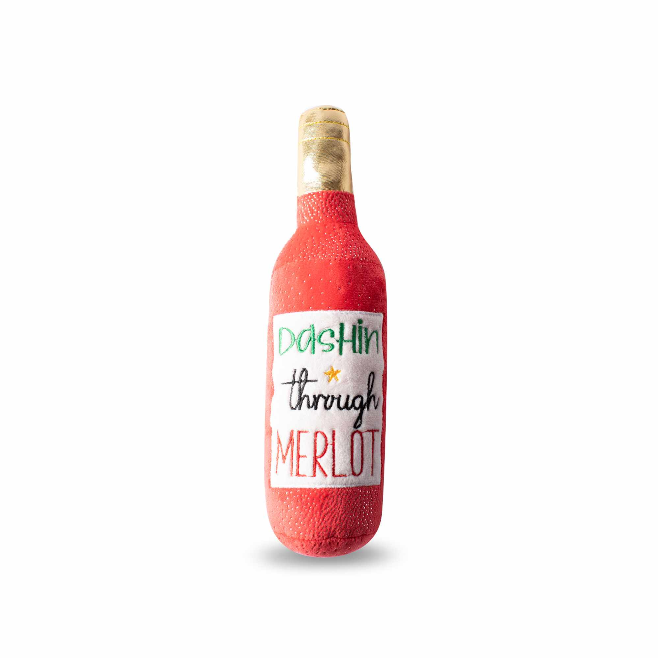 PetShop by Fringe Studio Dashin' Through Merlot Plush Dog Toy Image 1