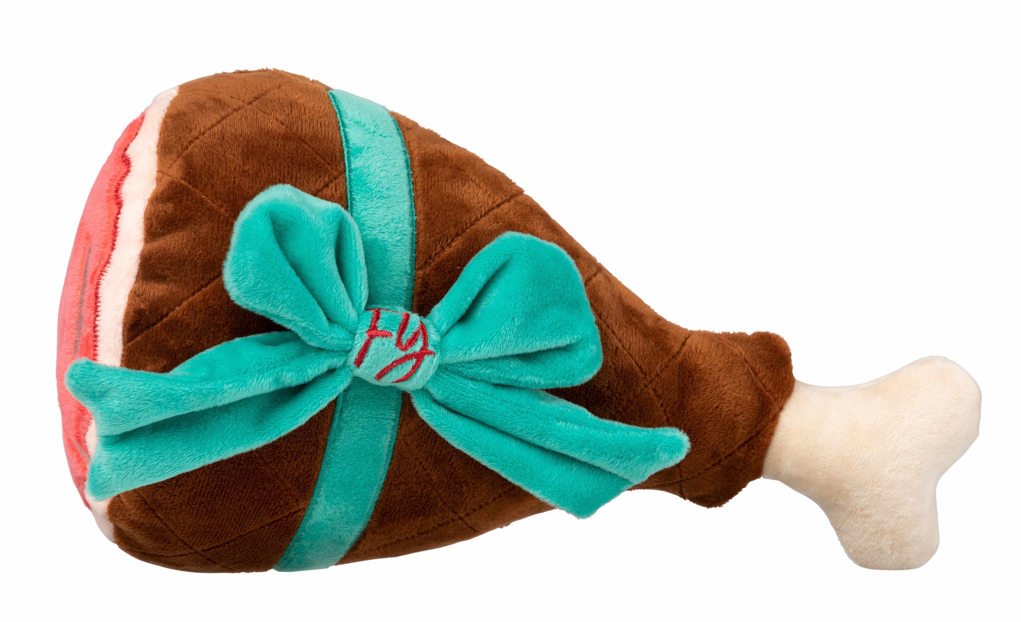 FuzzYard Humongous Holiday Ham Plush Dog Toy Image 1