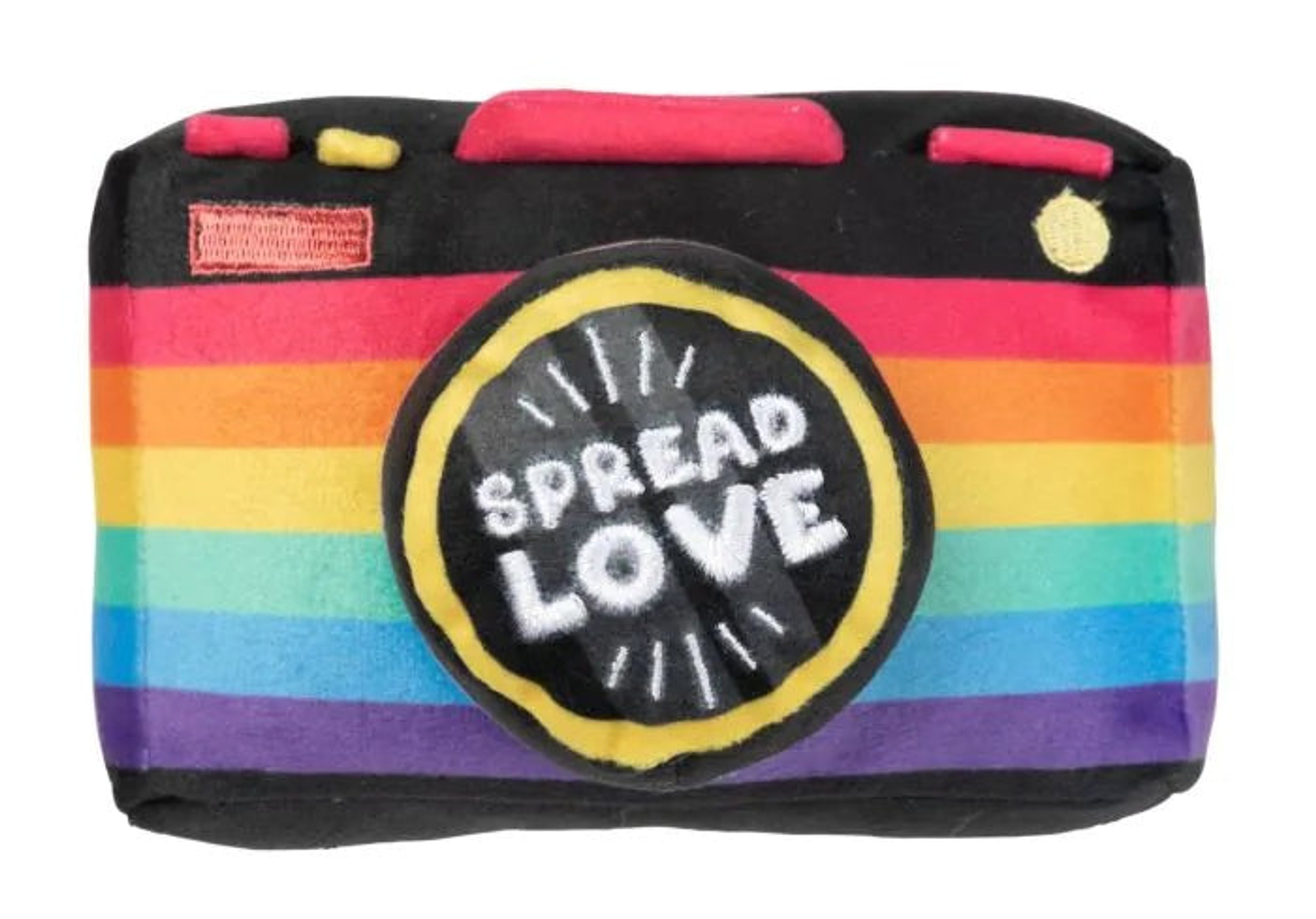 FuzzYard Spread Love Camera Plush Dog Toy Image 1