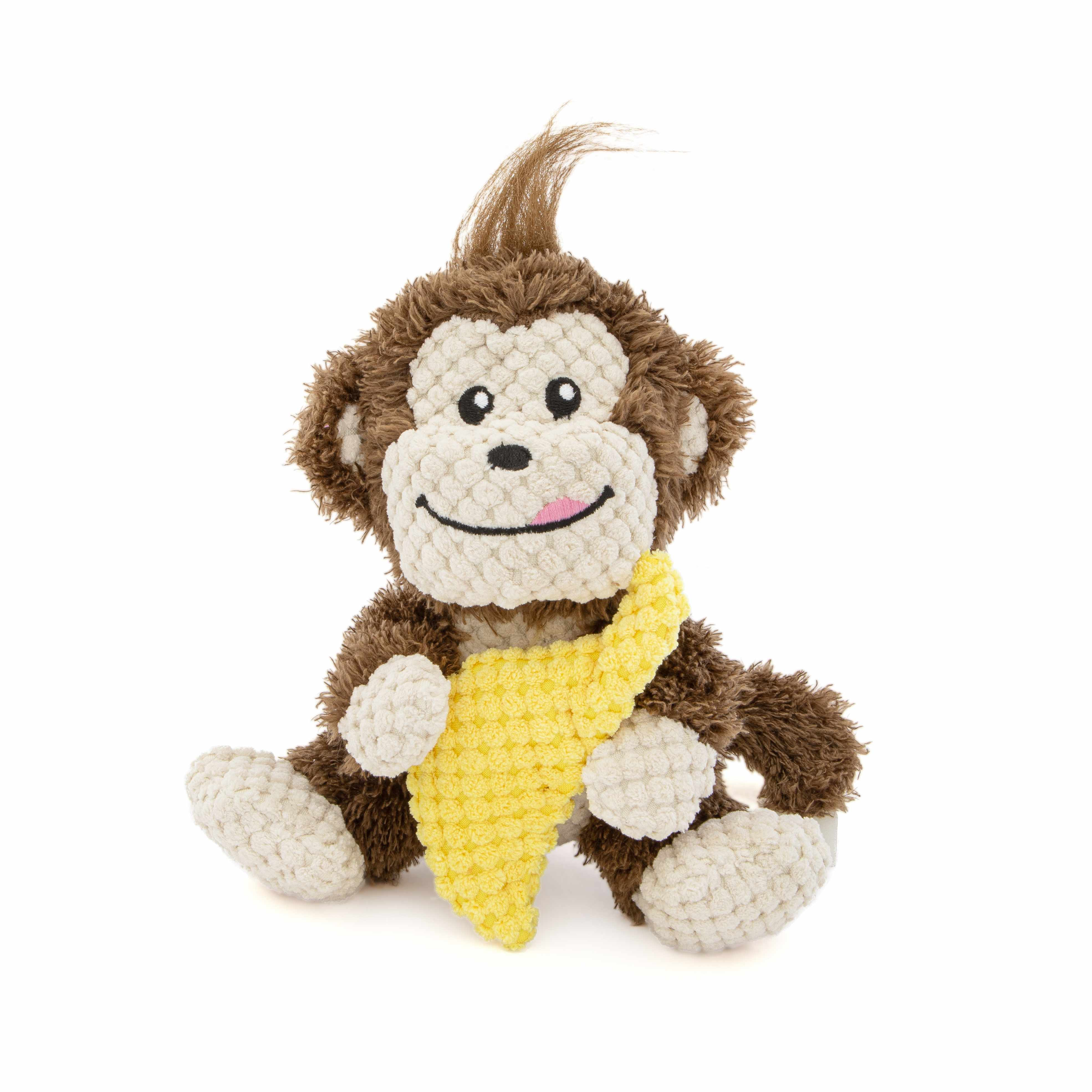 GURU Pet Company Loveys Monkey Plush Dog Toy Medium Image 1