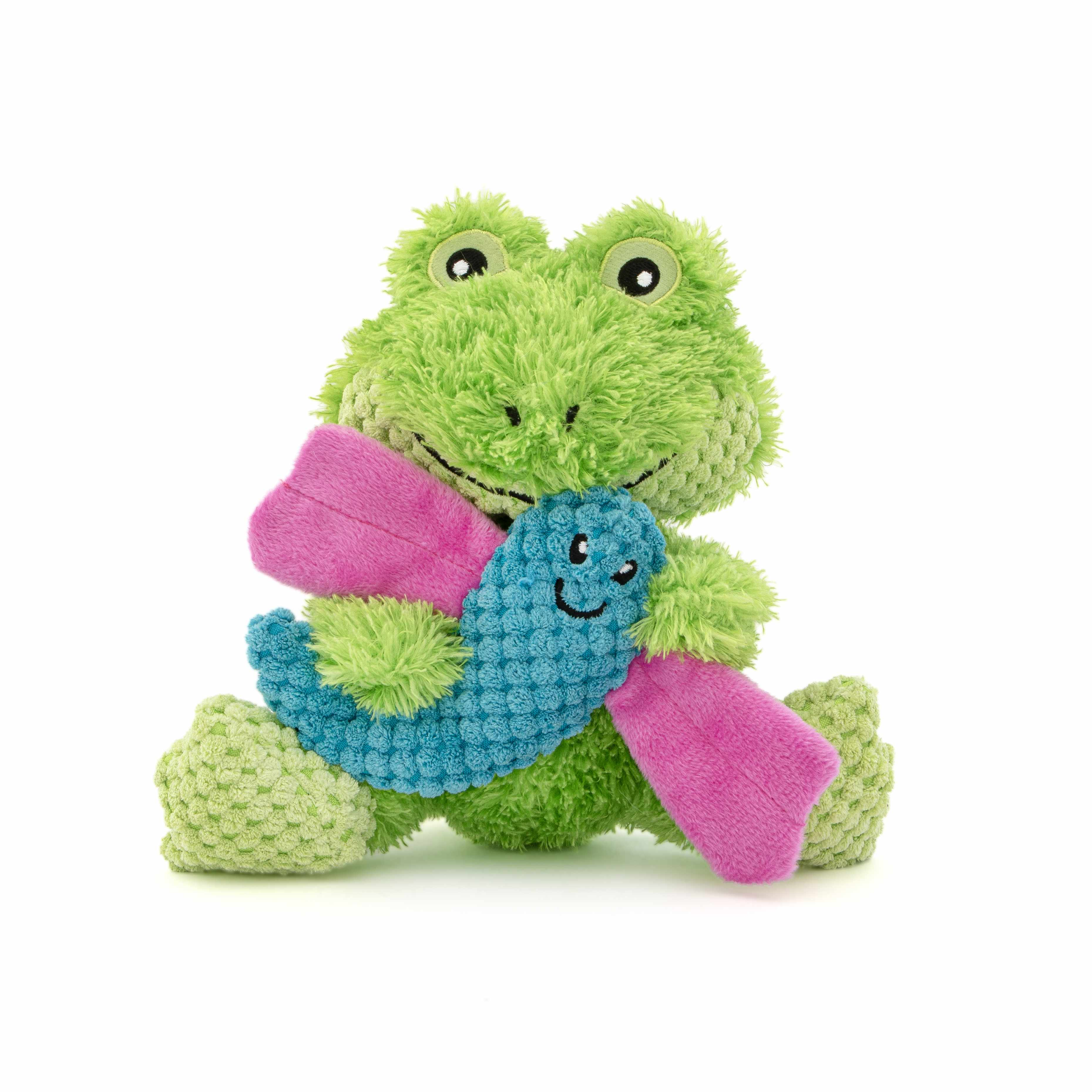 GURU Pet Company Loveys Frog Plush Dog Toy Medium Image 1
