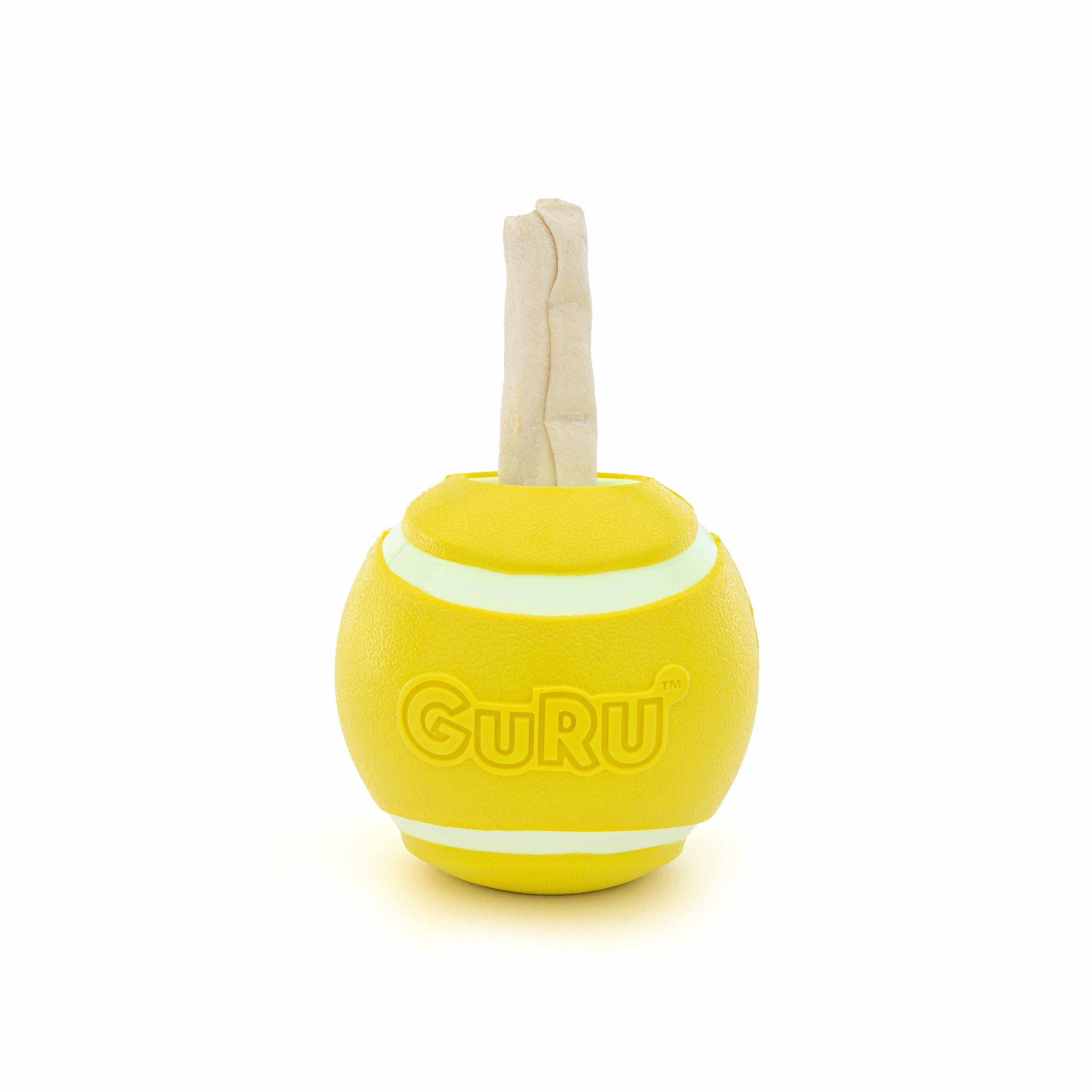 GURU Pet Company Tennis Treat Ball Interactive Dog Chew Toy Medium Image 1