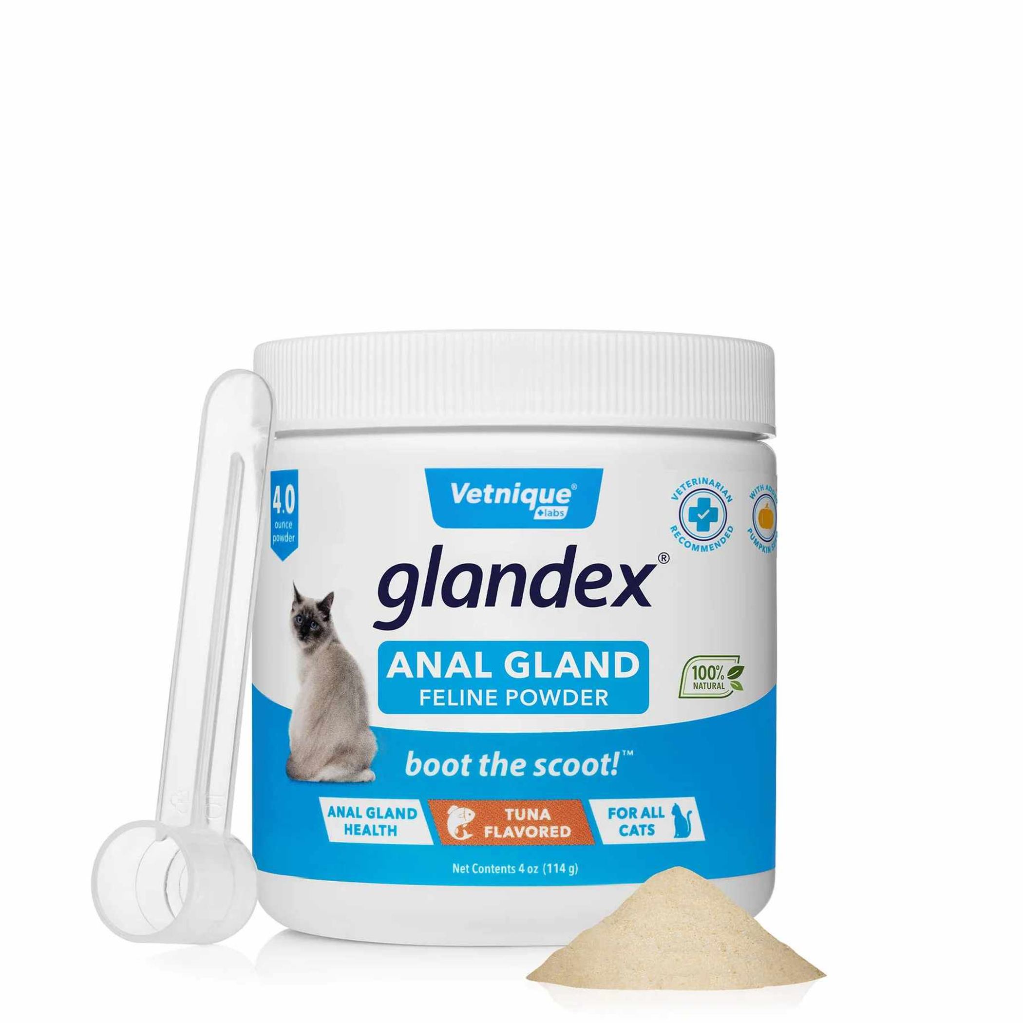 Glandex Feline Tuna Powder 4.0 oz Jar Image 1