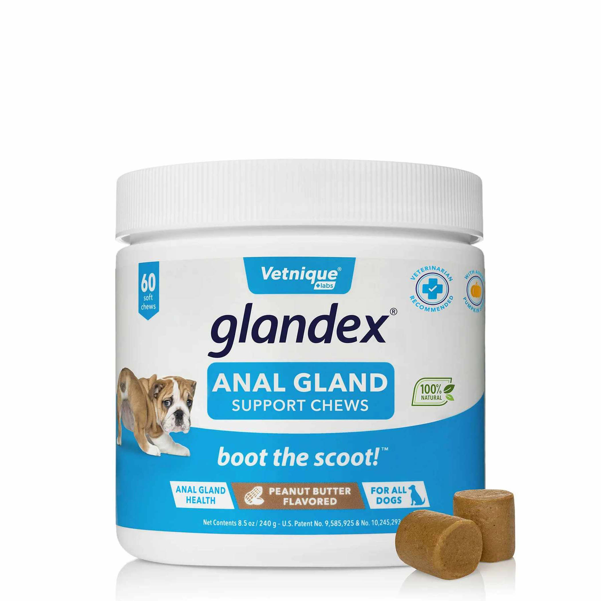 Glandex Anal Gland Soft Chew Peanut Butter Image 1