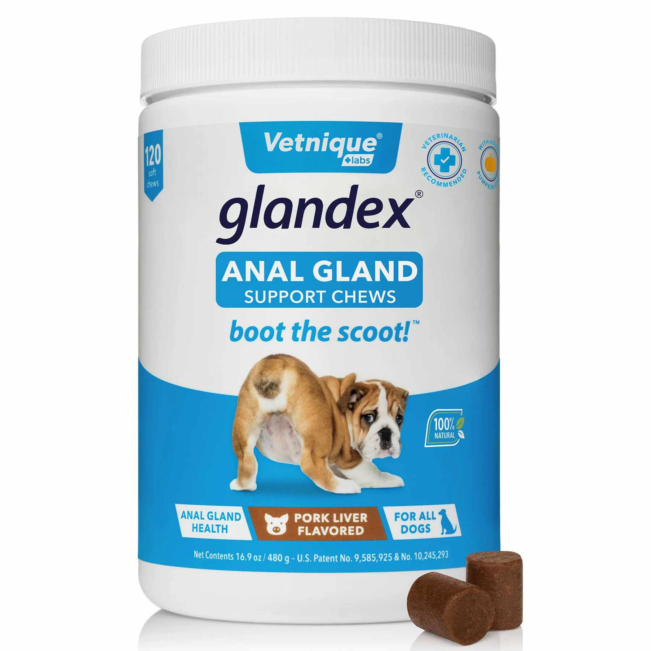 Glandex Pork Liver Soft Chews  Jar Image 1