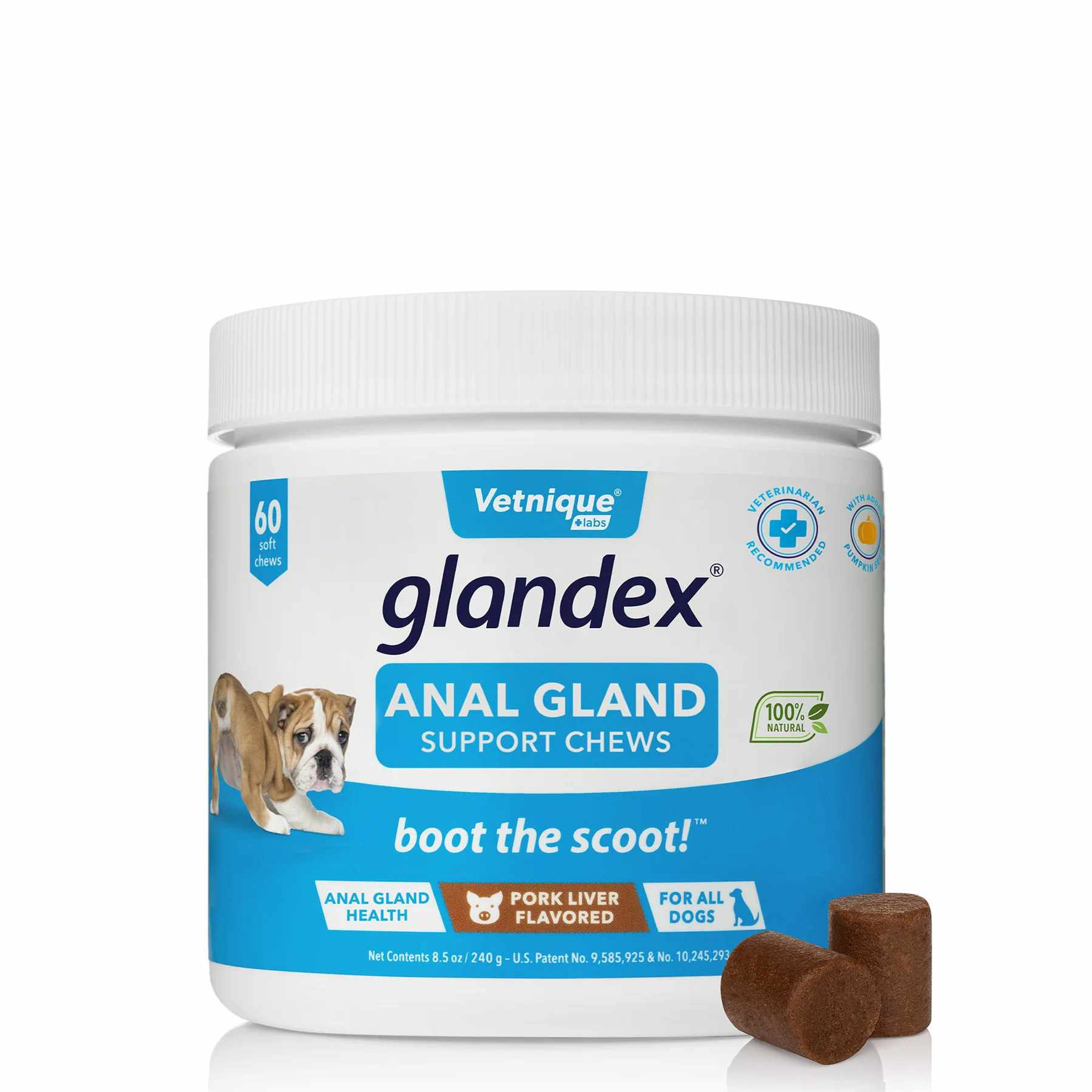 Glandex Pork Liver Soft Chews  Jar Image 1