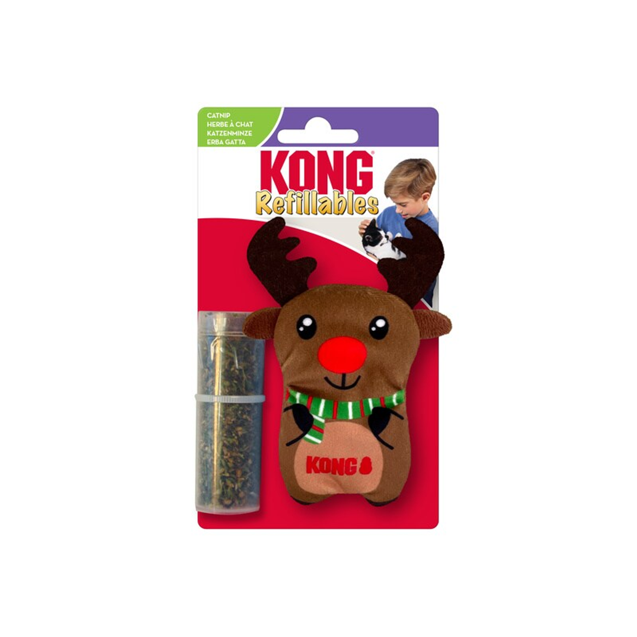 KONG Holiday Refillables Reindeer Image 1