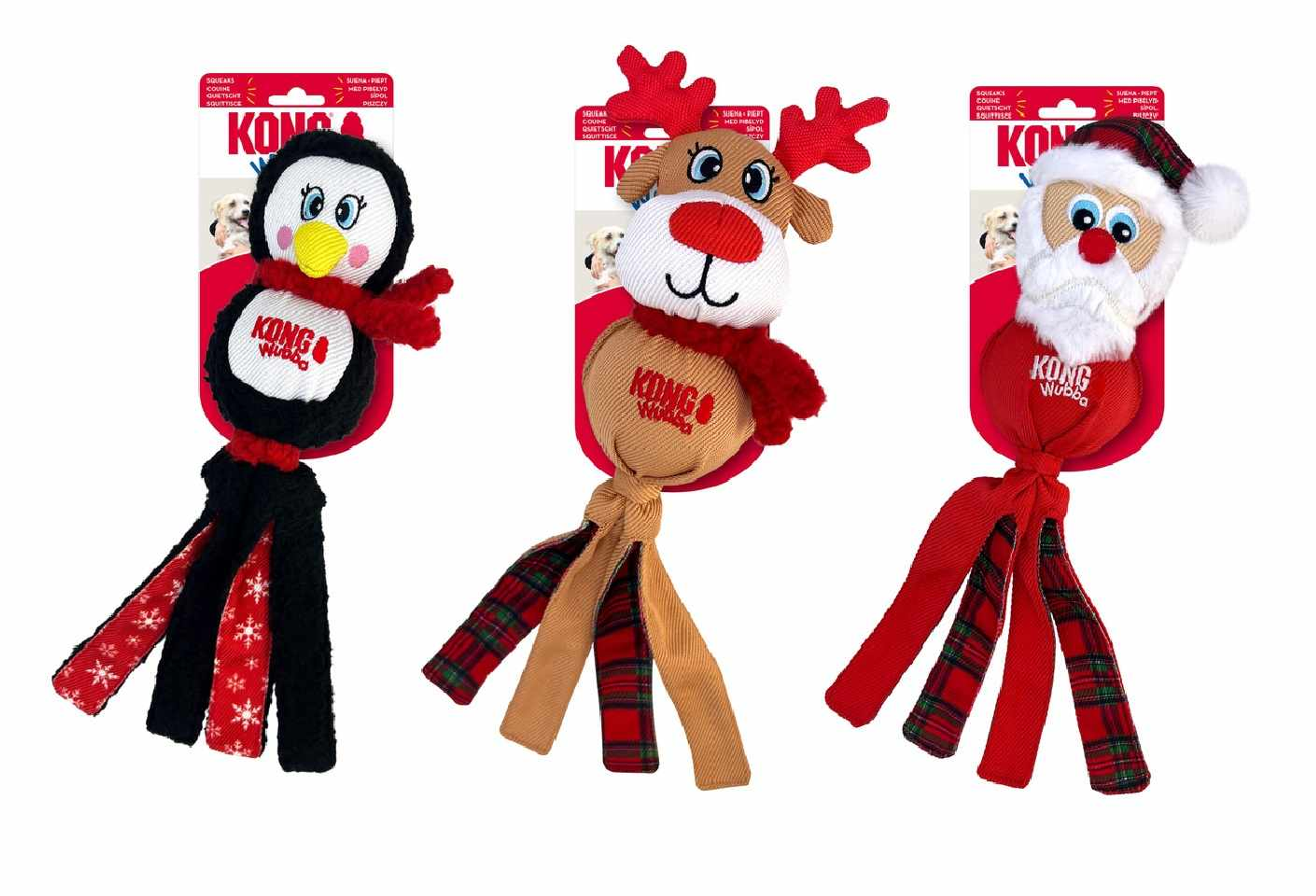 KONG Holiday Wubba(TM) Assorted Lg Image 1