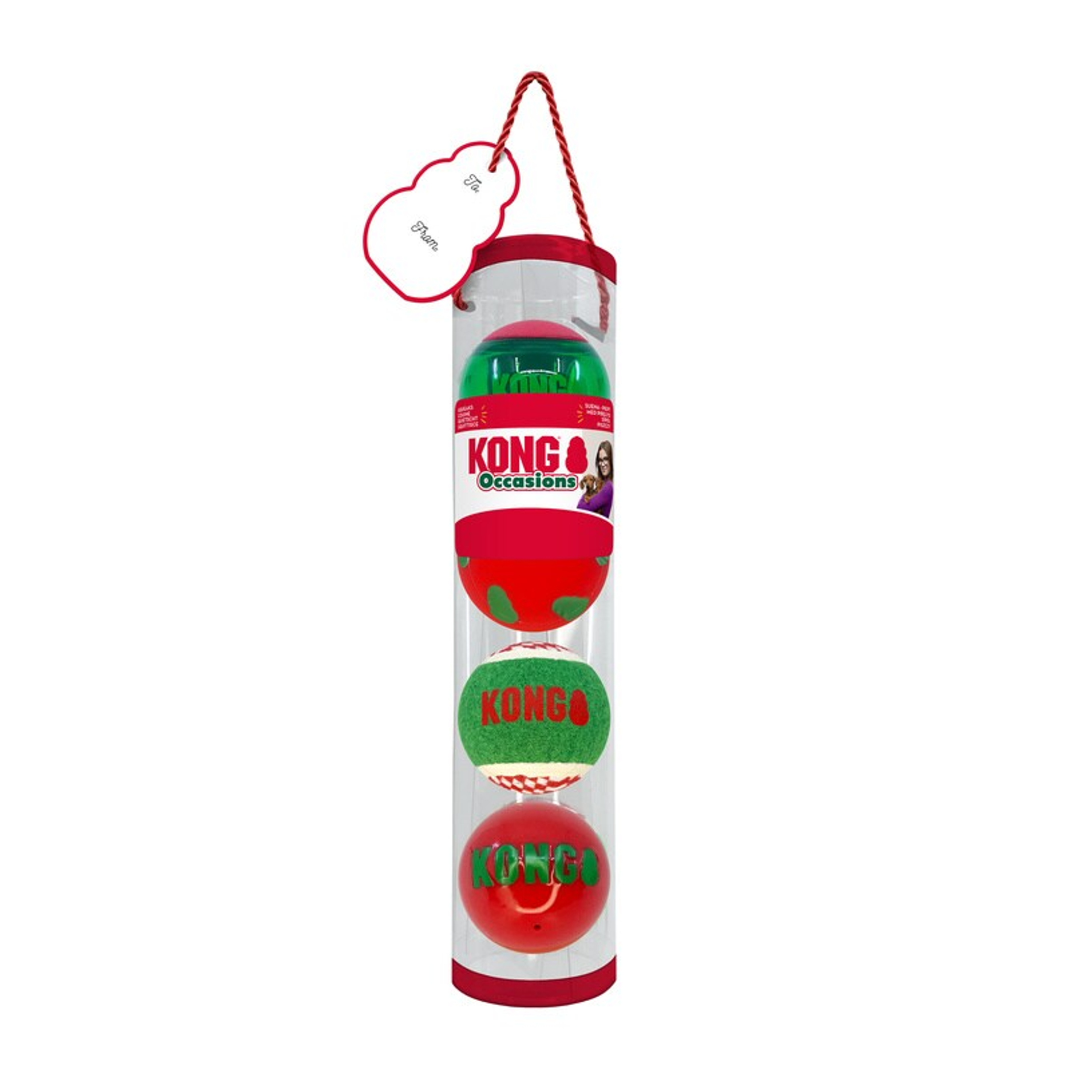 KONG Holiday Occasions Balls 4-pk Md Image 1