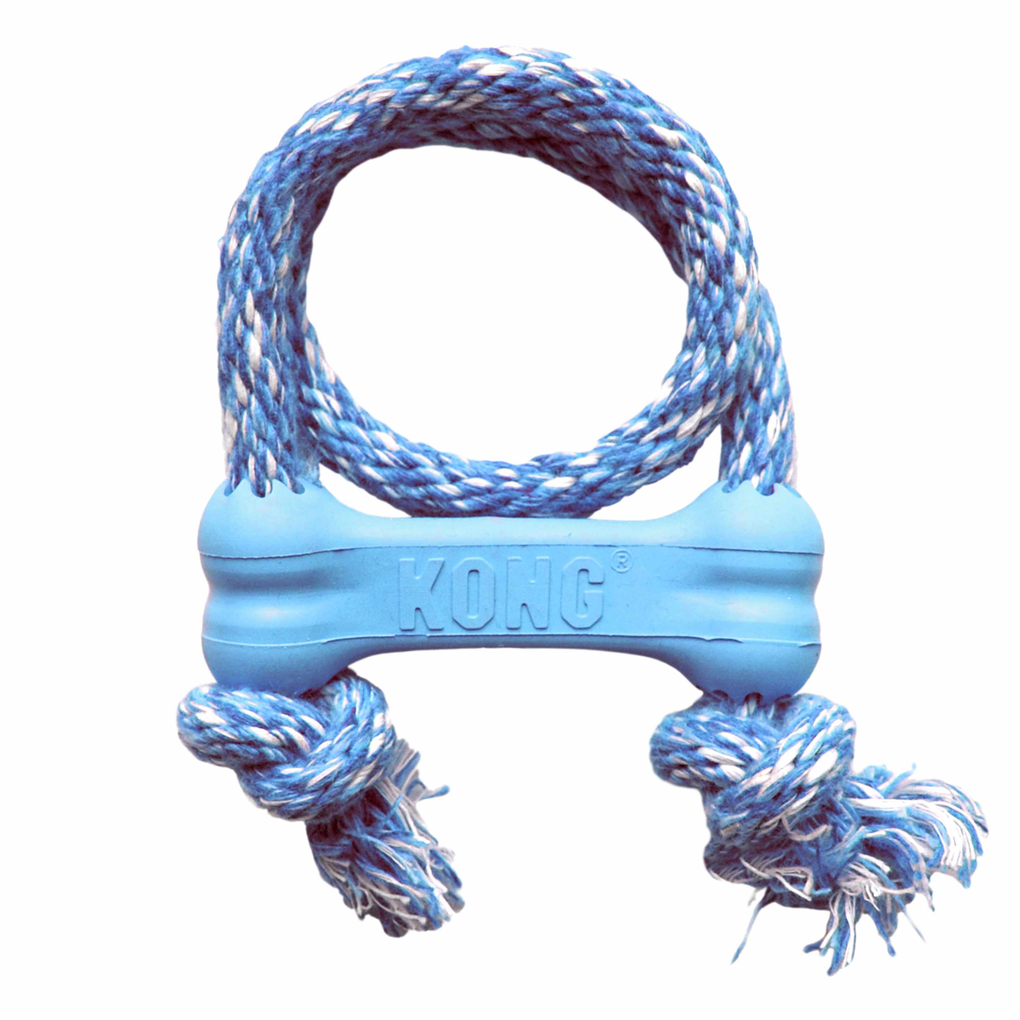 KONG(R) Puppy Goodie Bone w/Rope Chew Toy XS Image 1