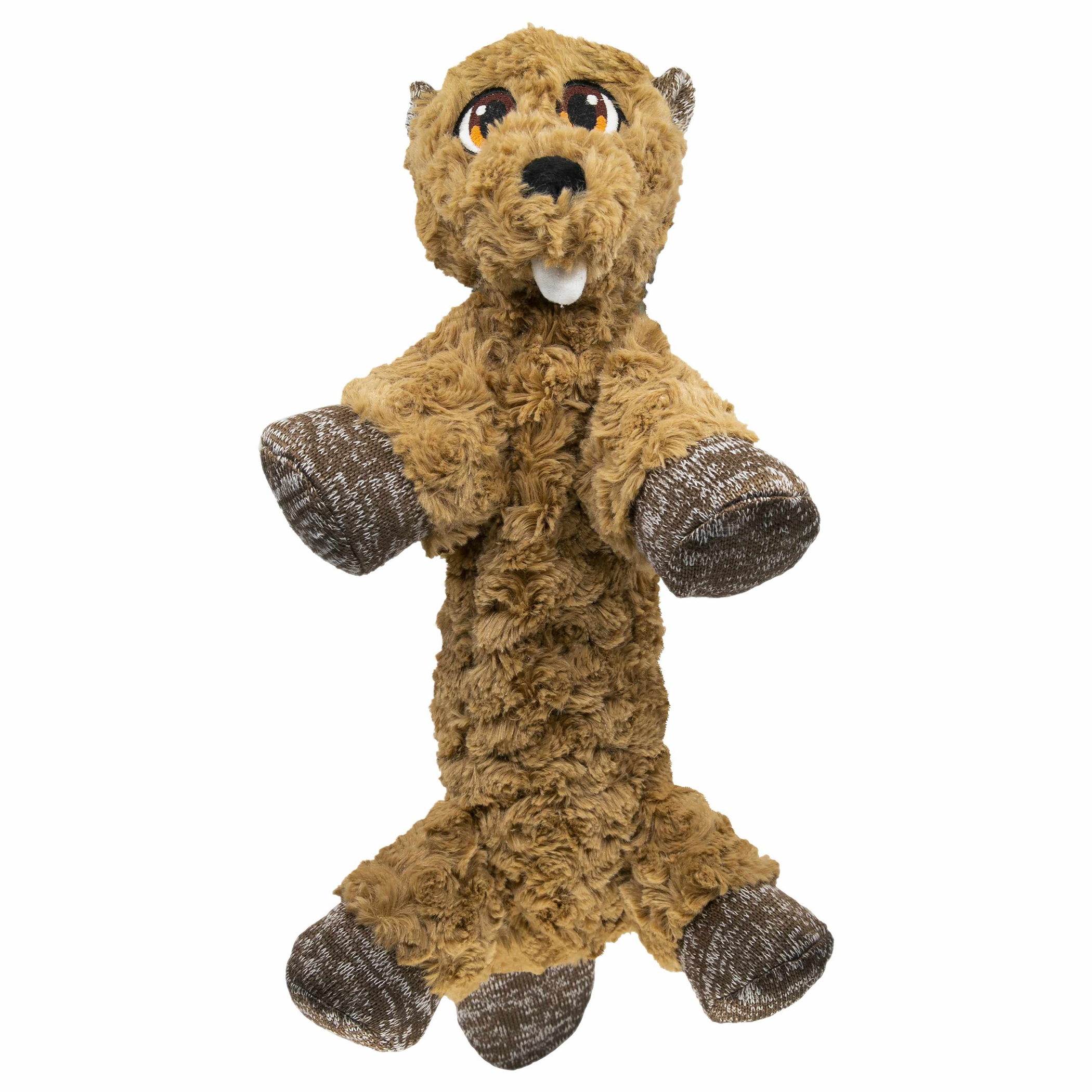 KONG(R) Low Stuff Flopzie Beaver Dog Plush Toy Medium Image 1