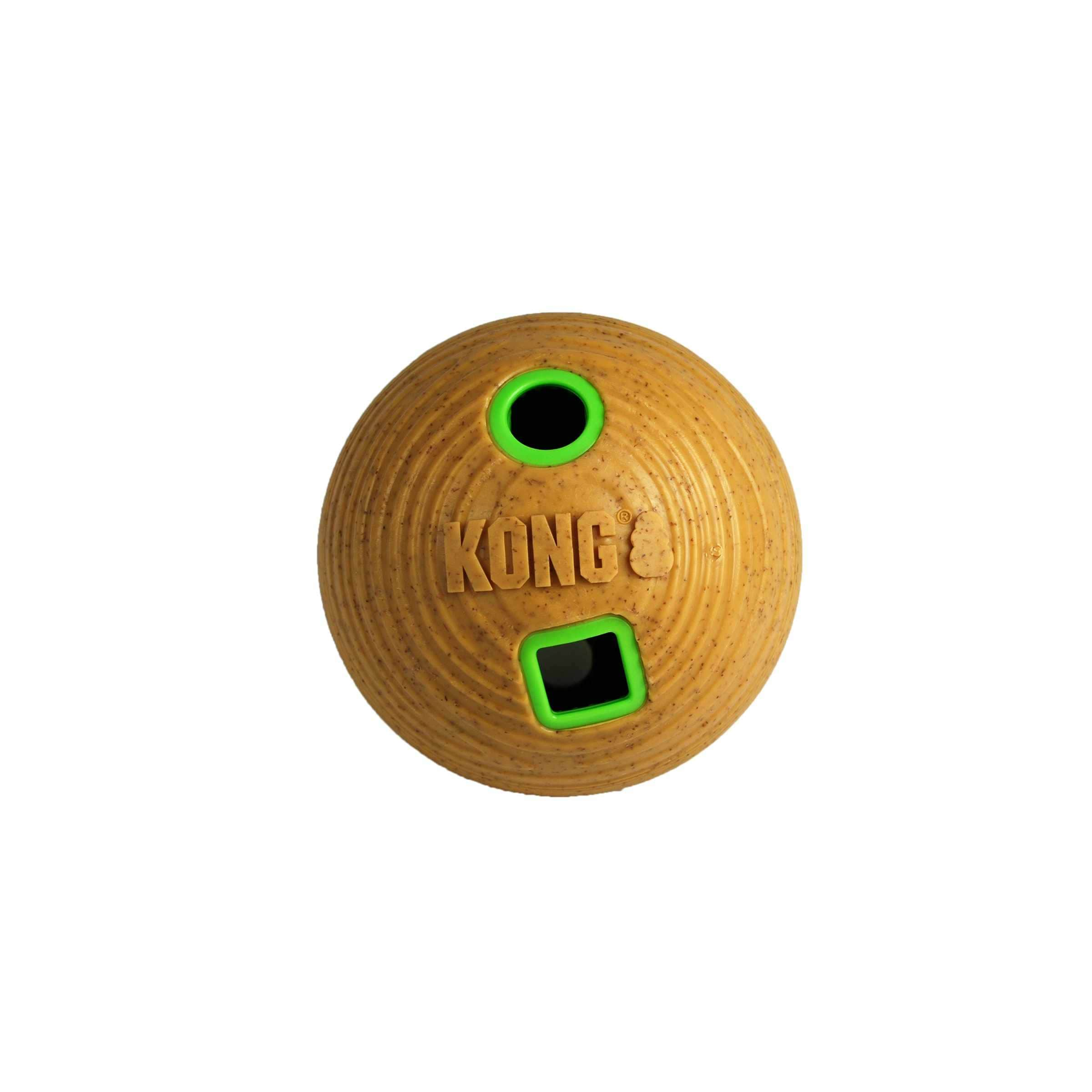 KONG(R) Bamboo Feeder Ball Dog Enrichment Toy Medium Image 1