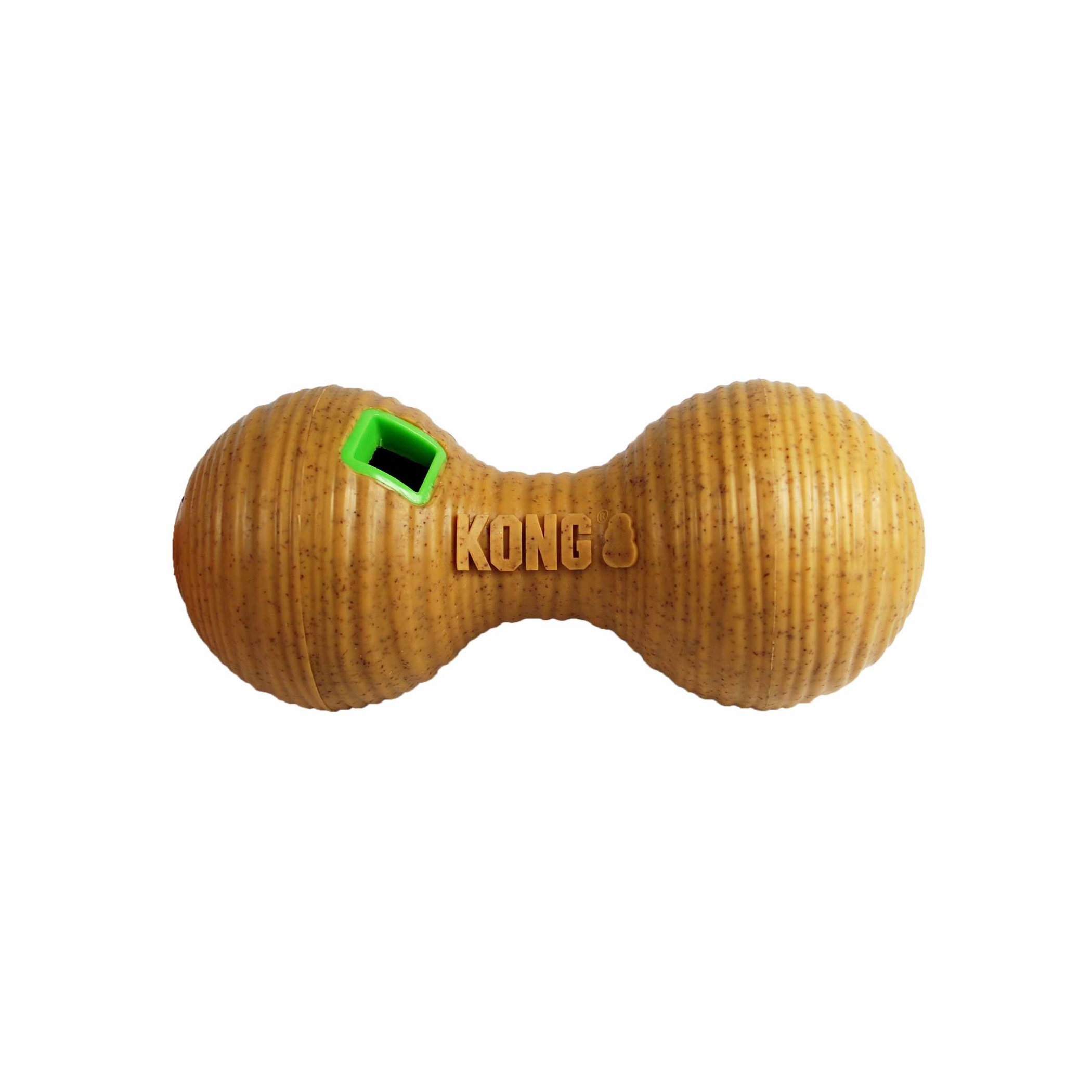 KONG(R) Bamboo Feeder Dumbbell Dog Enrichment Toy Medium Image 1