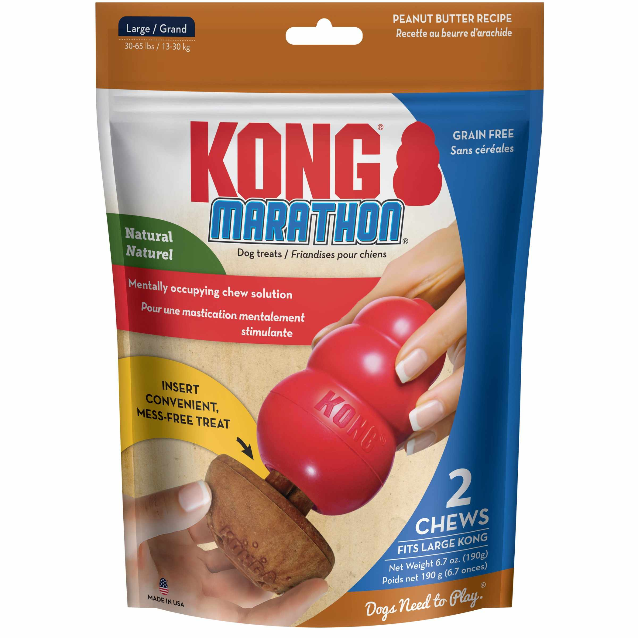 KONG(R) Marathon(R) Peanut Butter Large 2pk Image 1