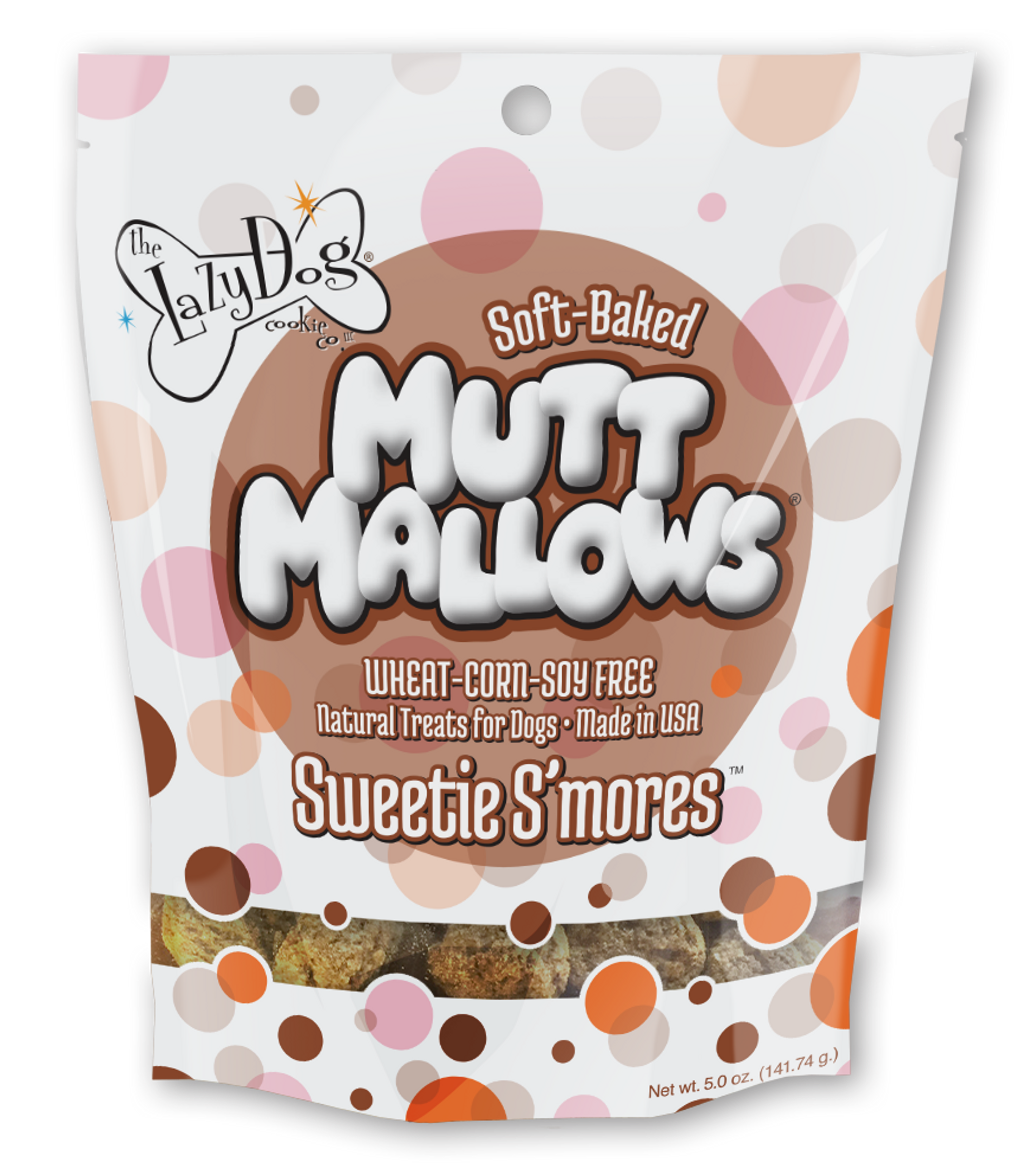 Lazy Dog Mutt Mallows Sweetie S'mores Dog Treat 5oz Image 1