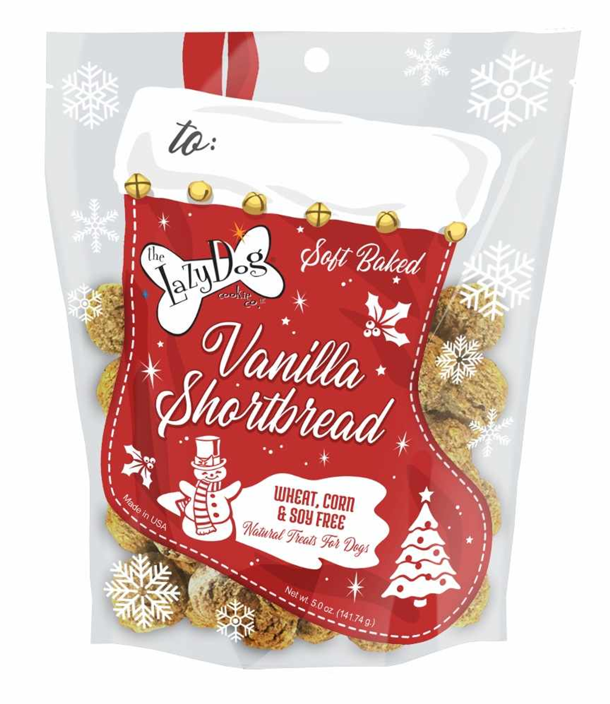 Lazy Dog Vanilla Shortbread Stocking Image 1