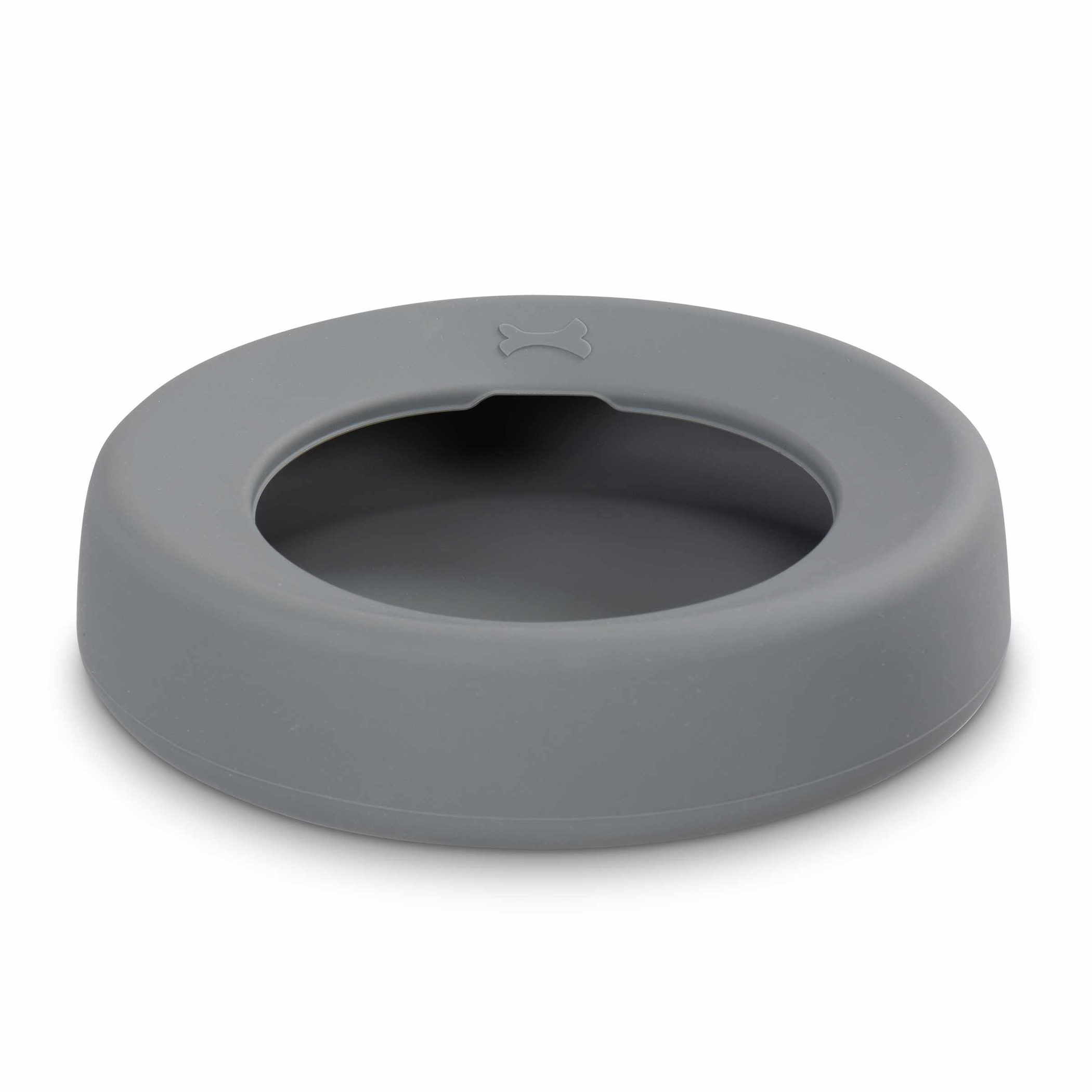 Messy Mutts Silicone Non-Spill Bowl Cool Grey 5.25 Cups Image 1