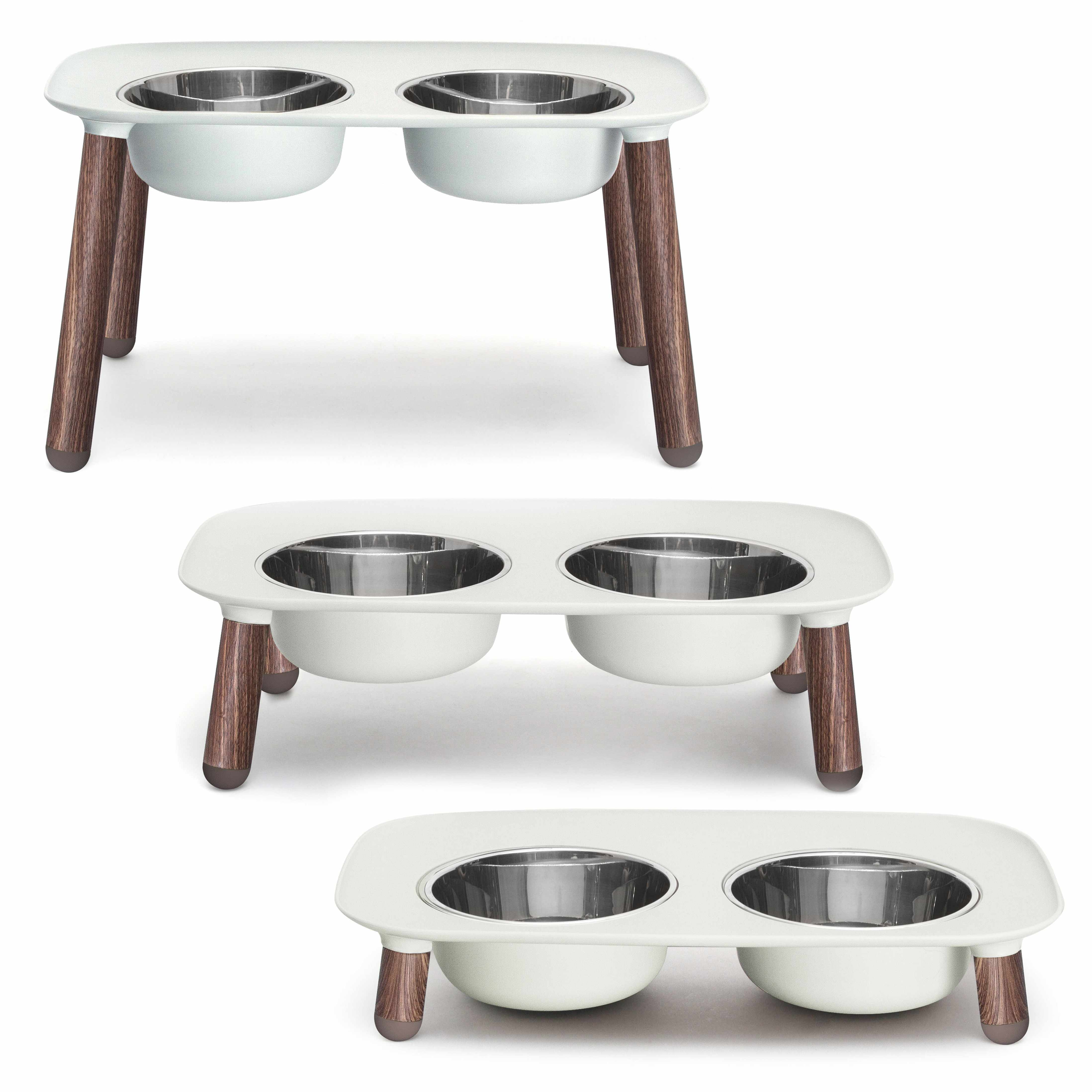 Messy Mutts Adjustable Elevated Double Feeder with Stainless Bowls Image 1