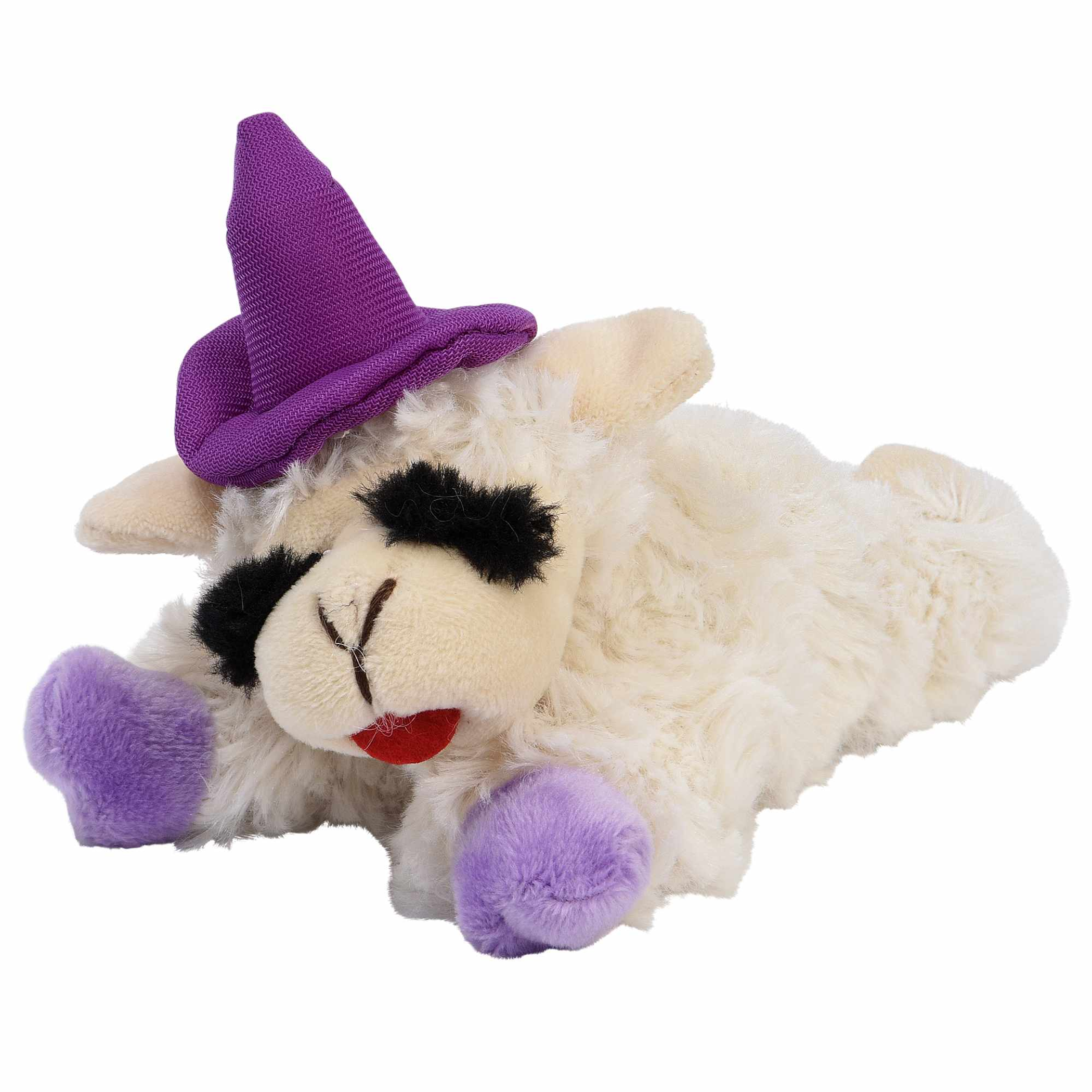 Multipet Halloween Lamb Chop 6.5 w/Purple Hat & Paws Image 1