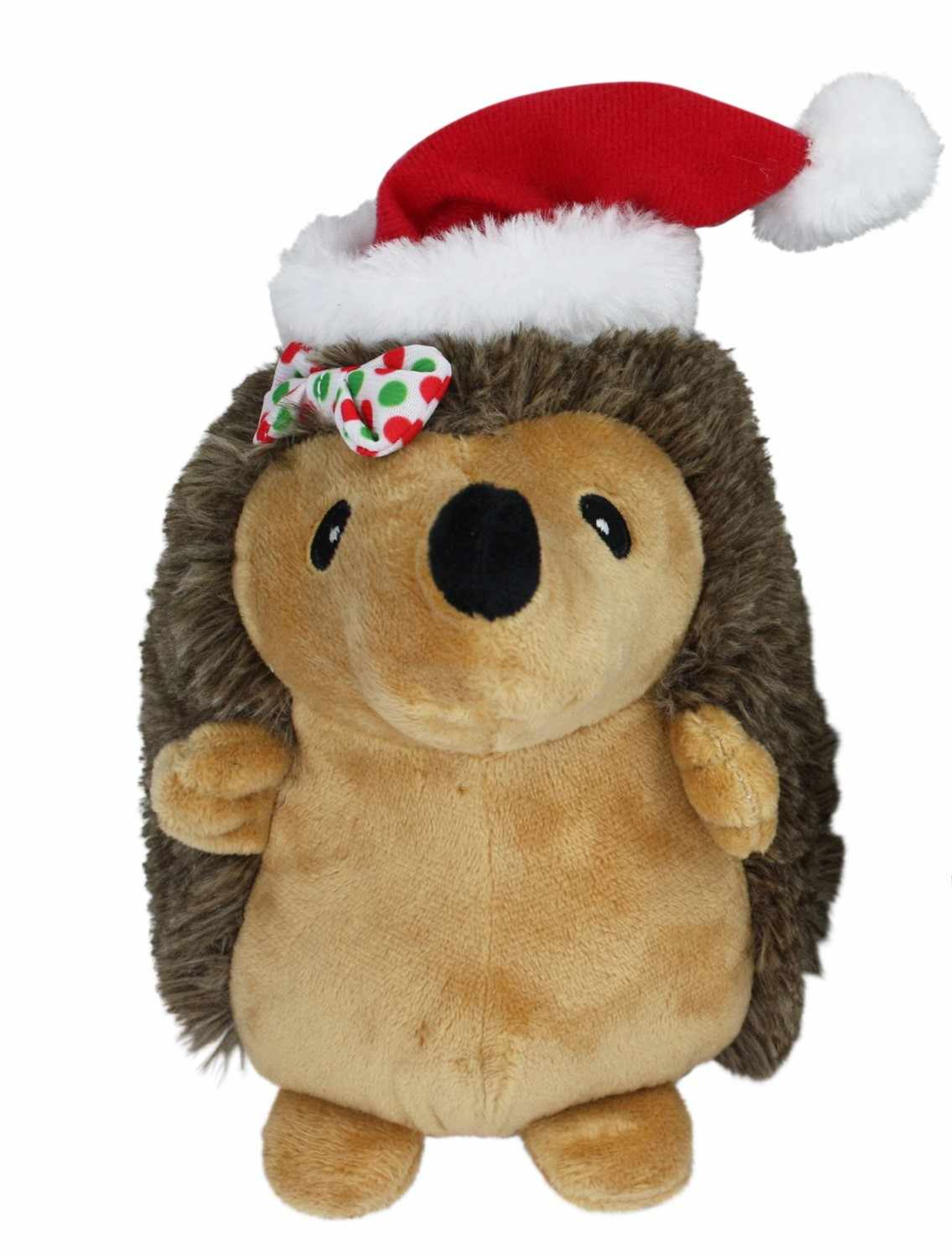 Multipet Hedgehog W/Hair Bow & Red Santa Hat - 8