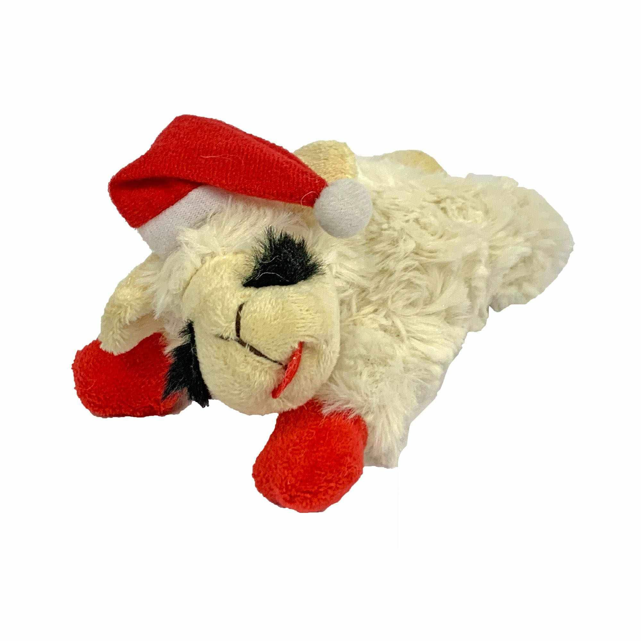 Multipet Holiday Lamb Chop w/ Santa Hat Image 1